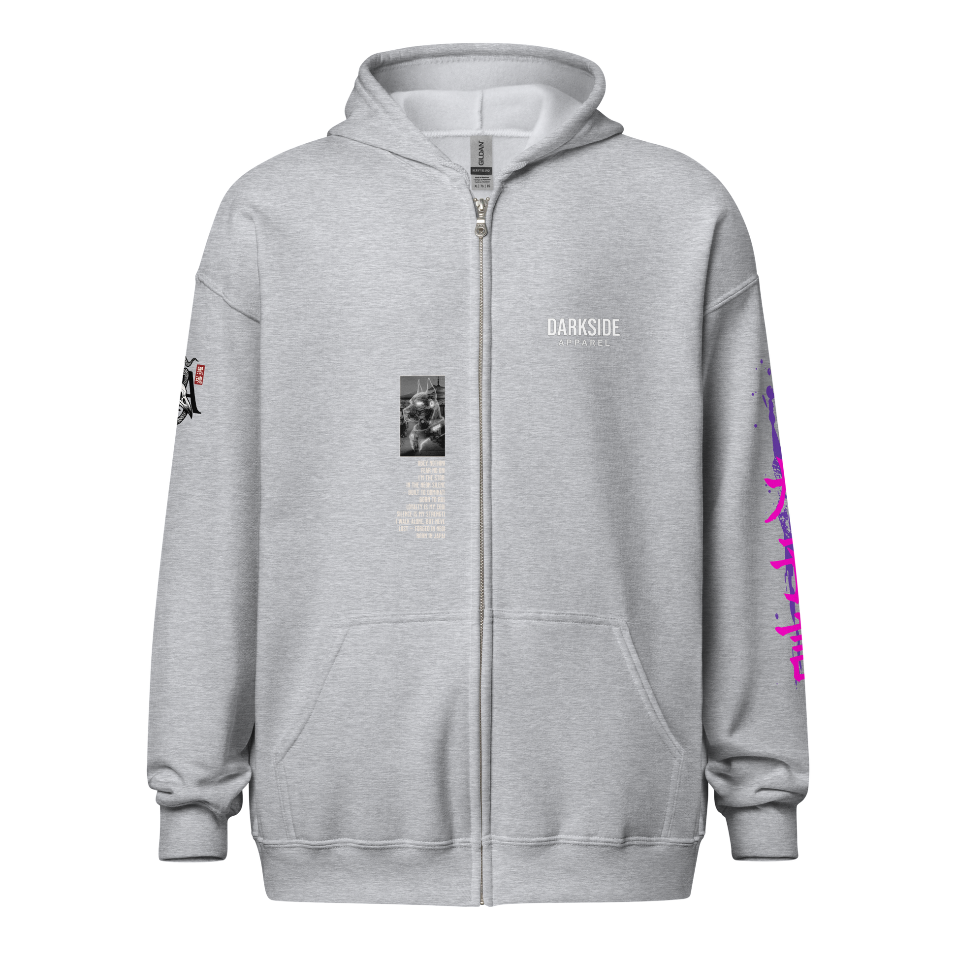 Heavy Zip Hoodie - 30th Century A.D. – THE DOGS PROPHECY by Darkside Apparel