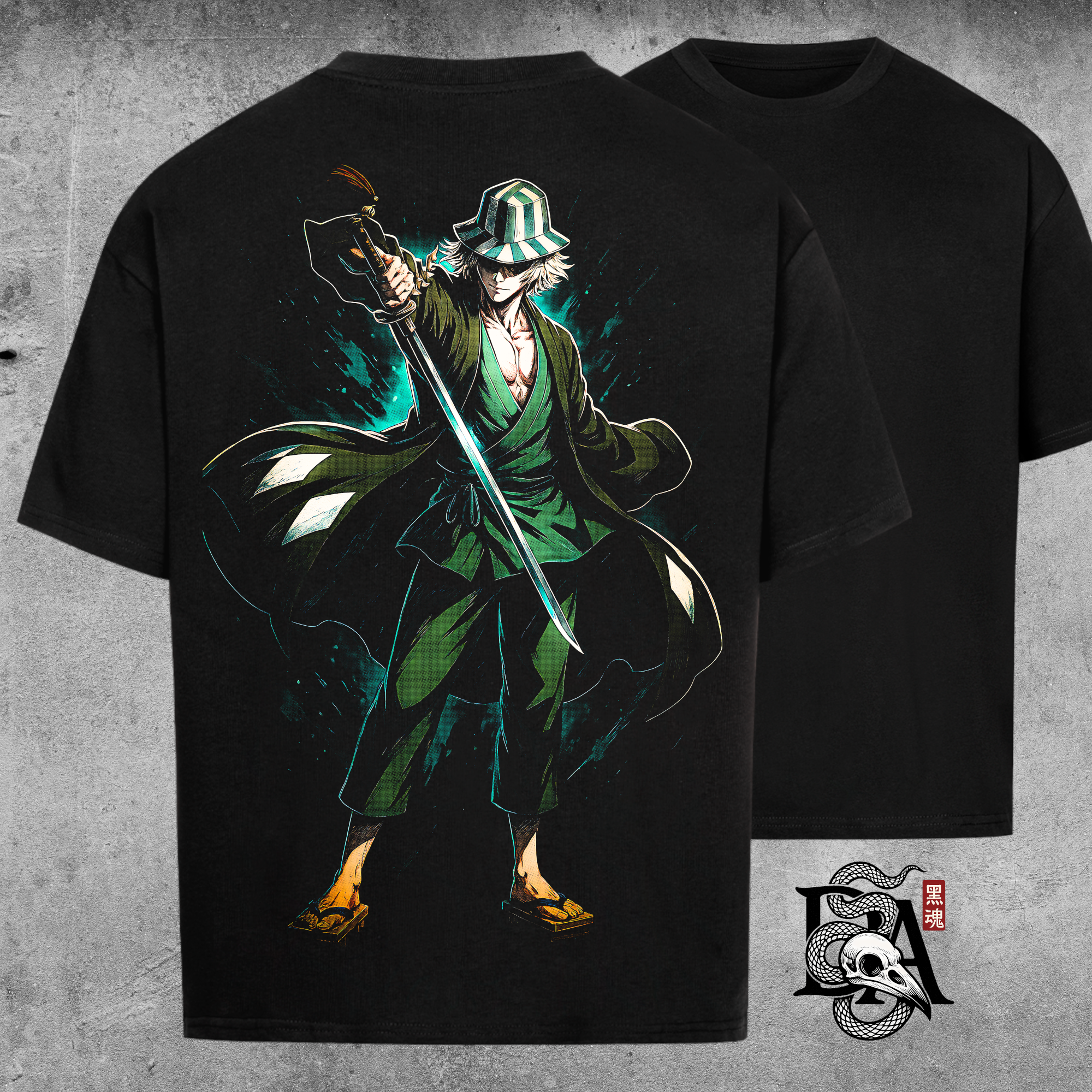 Kisuke Urahara Shadow - Bleach - Oversized Shirt