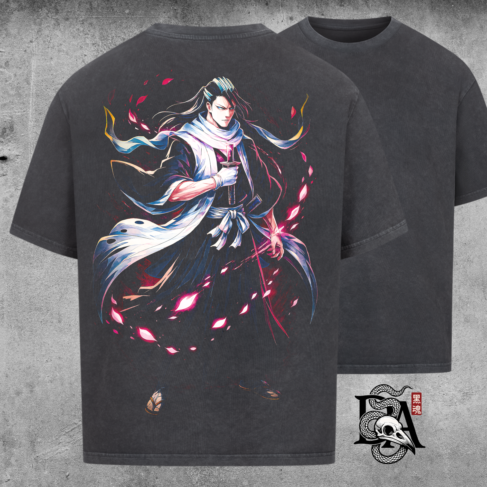 Byakuya Kuchiki Sakura - Bleach -  Oversized Shirt