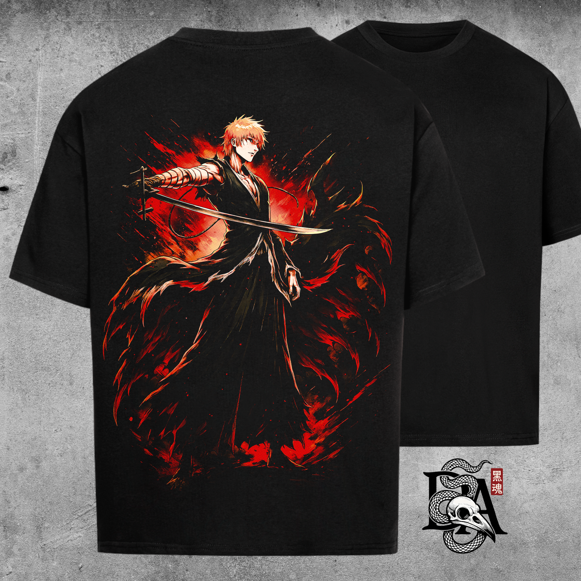 Ichigo Kurosaki Flame Aura - Bleach - Oversized Shirt