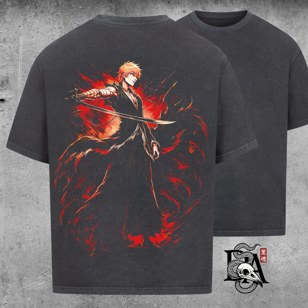 Ichigo Kurosaki Flame Aura - Bleach - Oversized Shirt