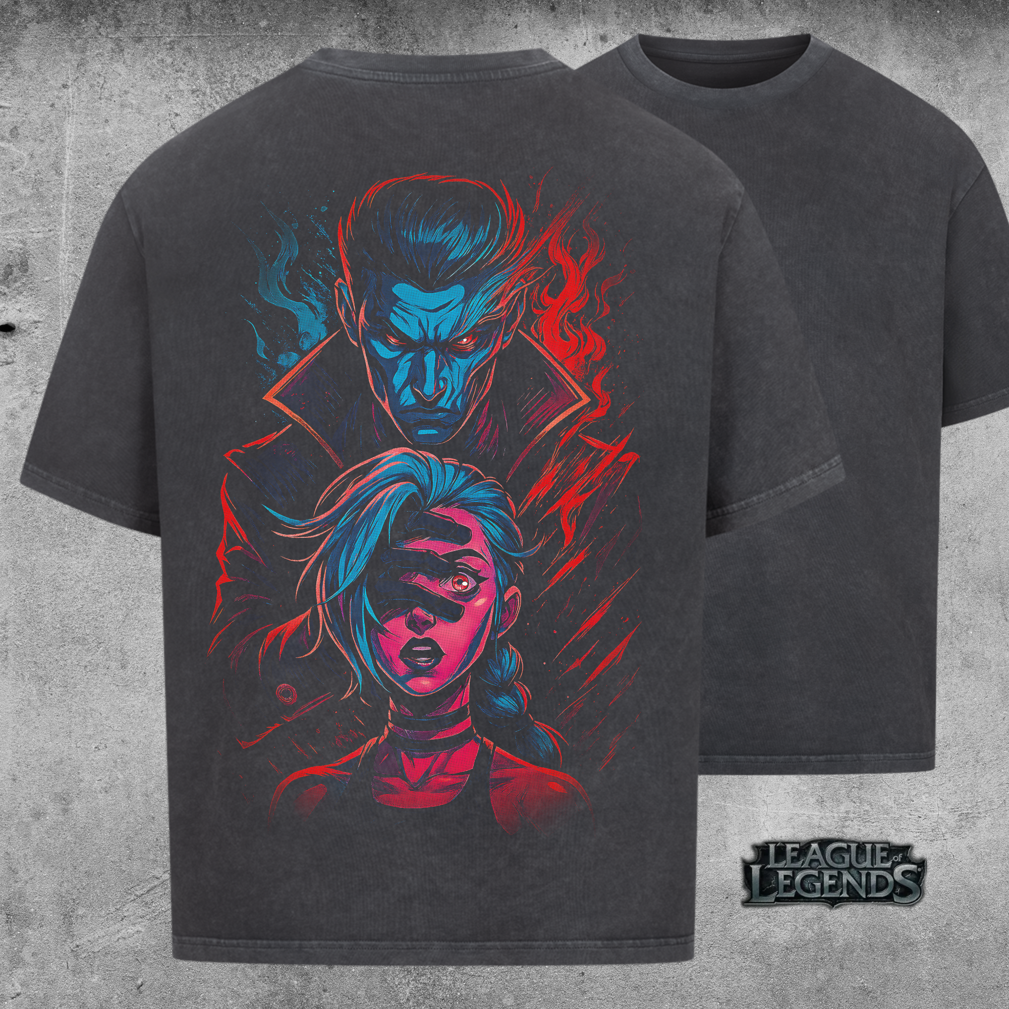 Arcane / League of Legends – Jinx & Silco (Shadow of Zaun) - Oversized Shirt