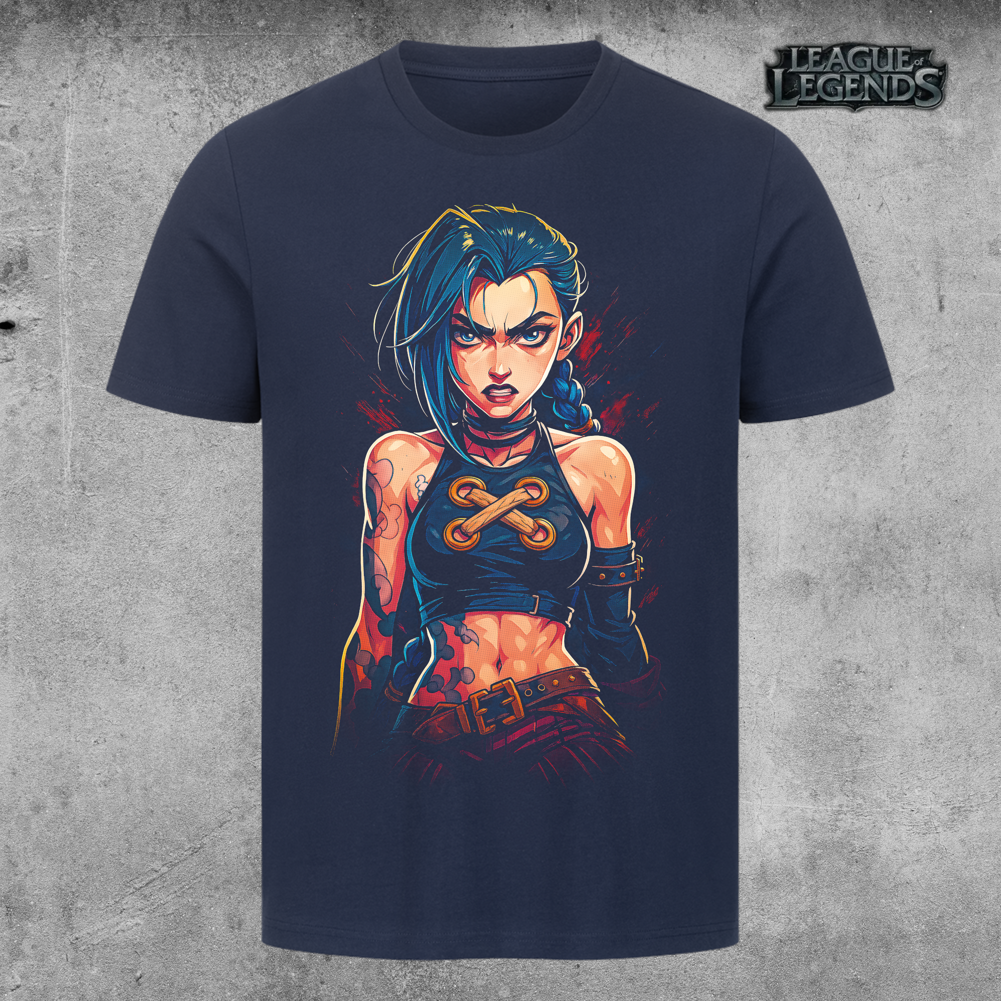 T-shirt League of Legends – Jinx (Arcane / Style LoL)
