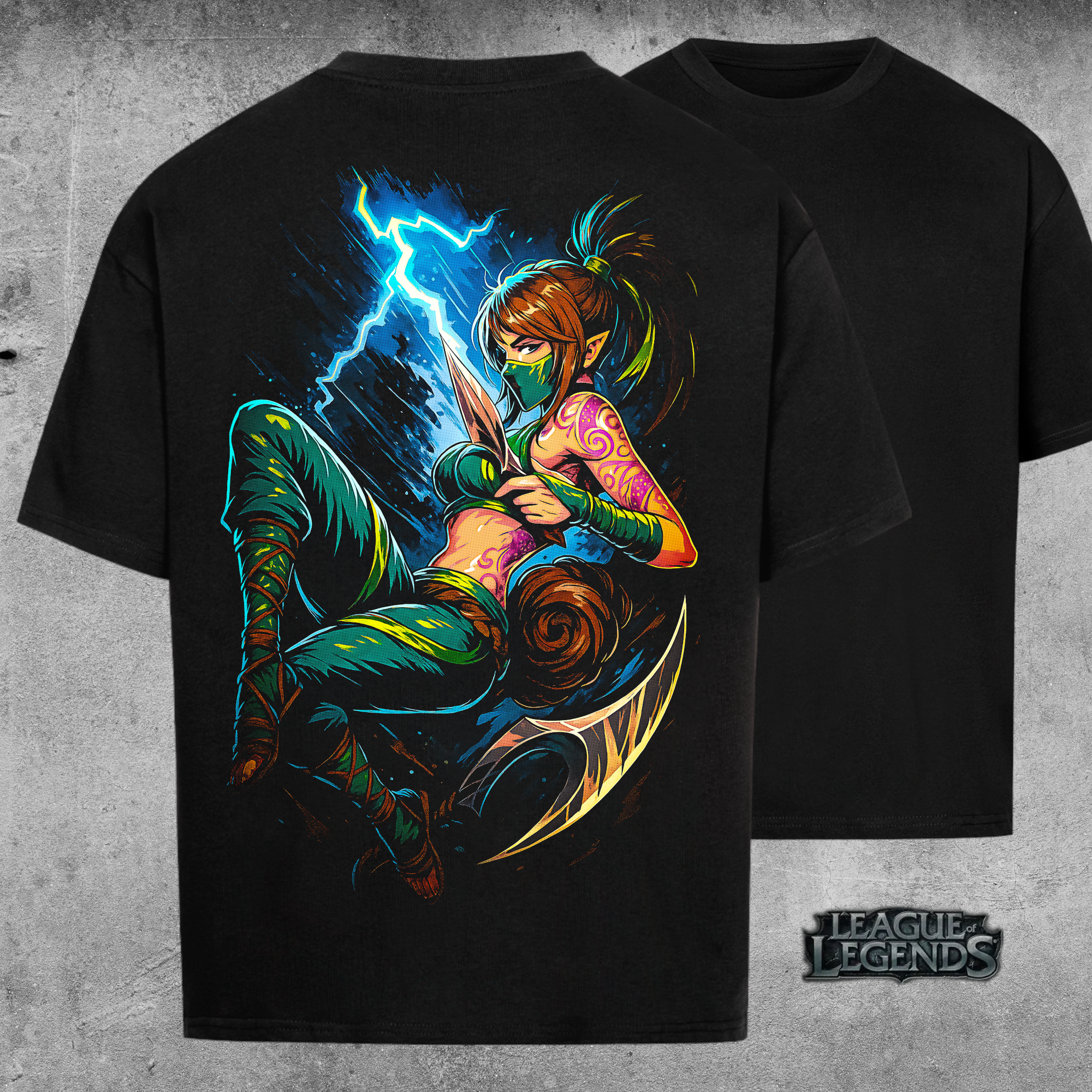 League of Legends – Akali (Rogue Lightning Style) - Oversized Shirt