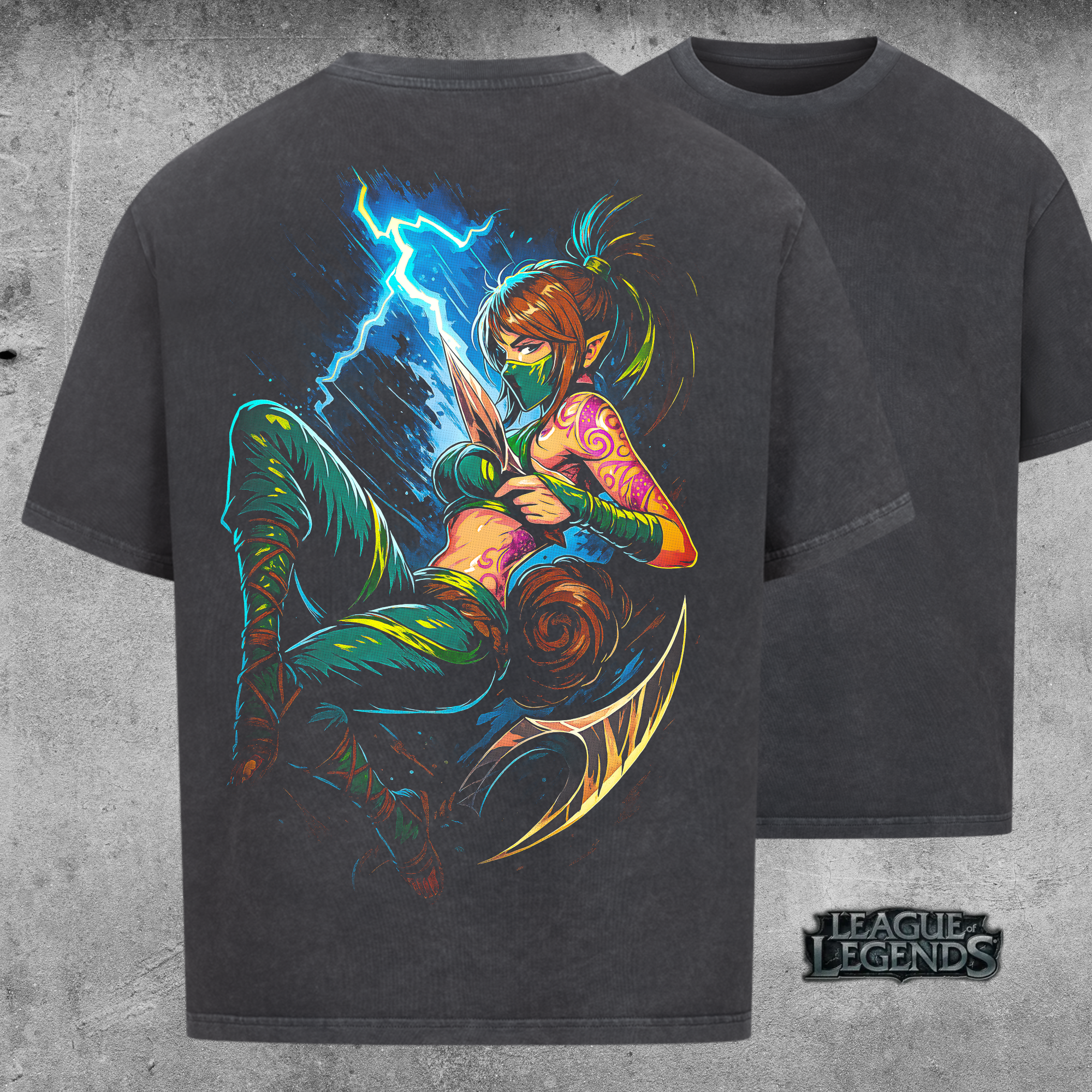League of Legends – Akali (Rogue Lightning Style) - Oversized Shirt