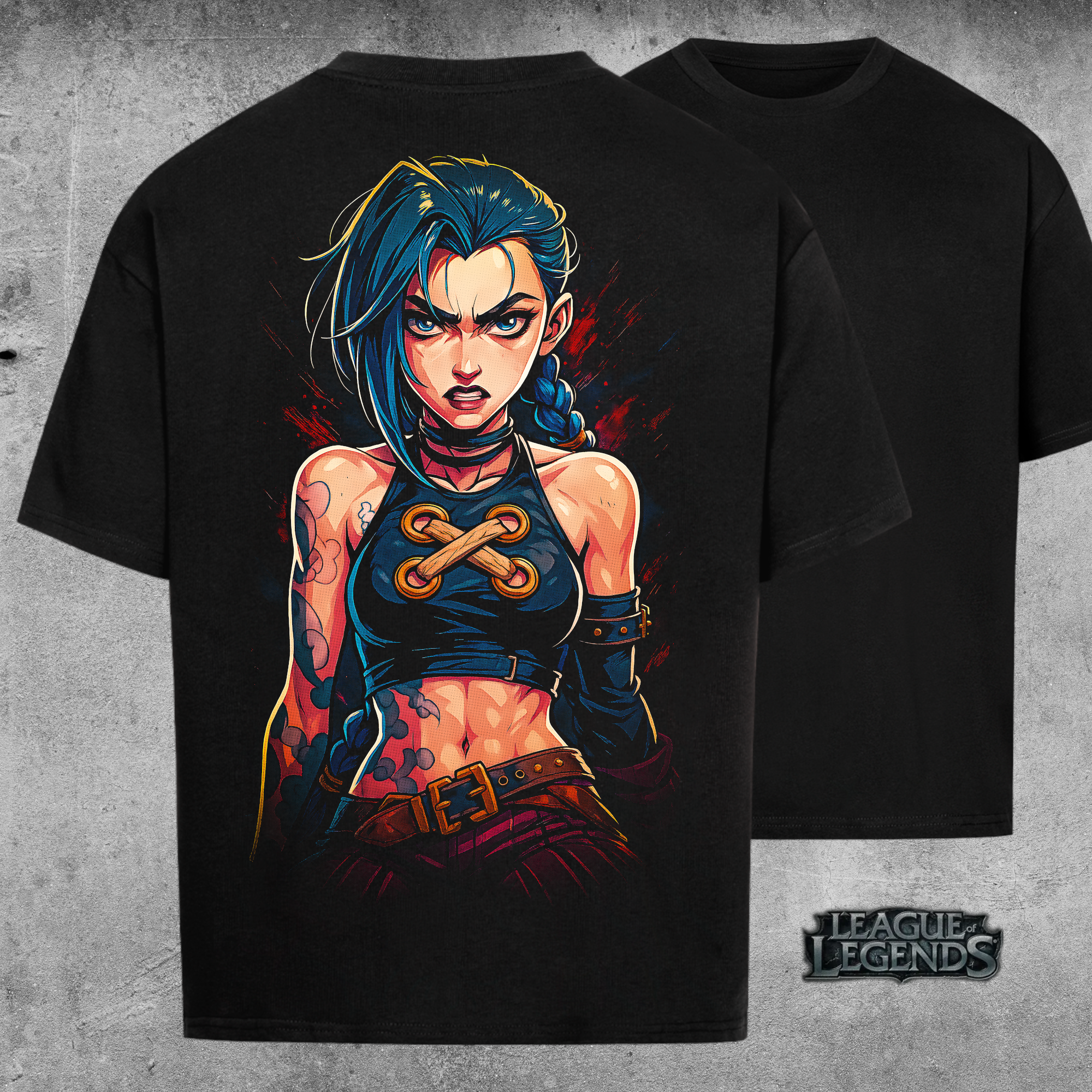 League of Legends – Jinx (Arcane / LoL Style) - Oversized Shirt