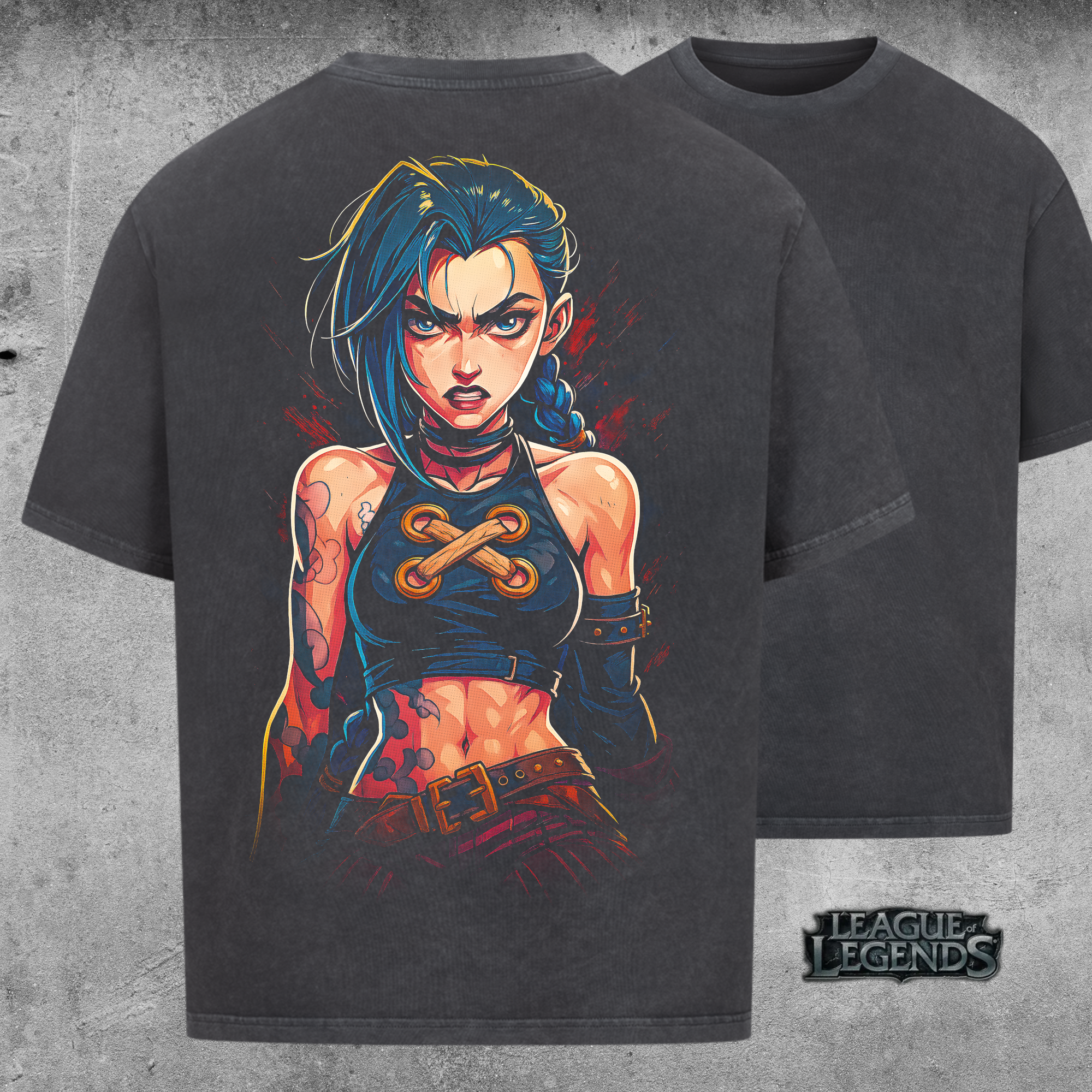 League of Legends – Jinx (Arcane / LoL Style) - Oversized Shirt