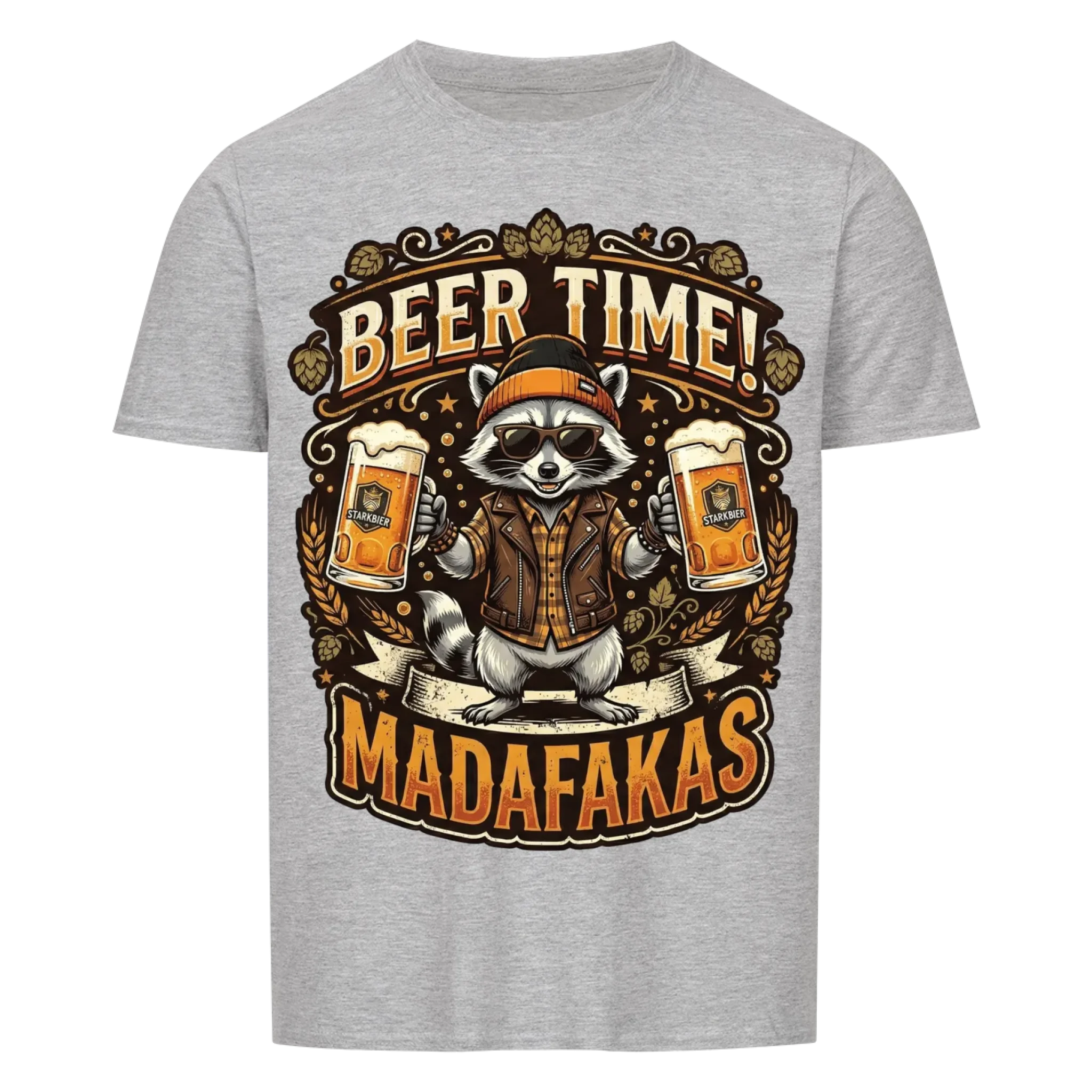 Beer Time Waschbär - Shirt