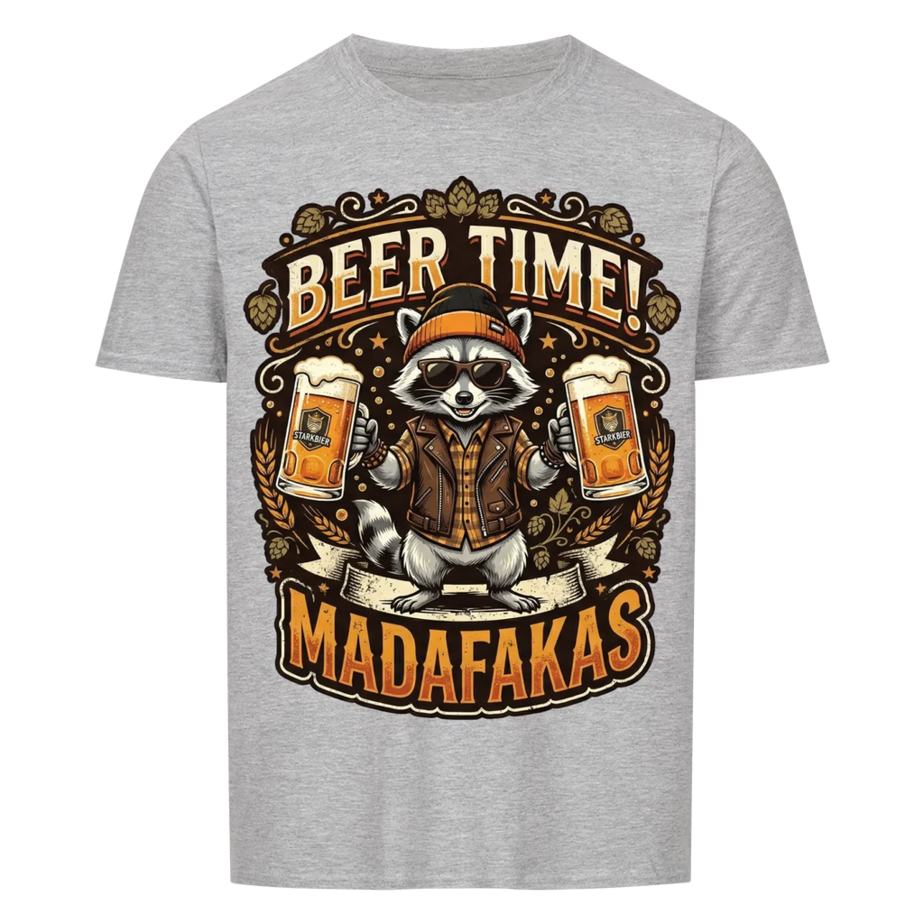 Beer Time Waschbär - Shirt