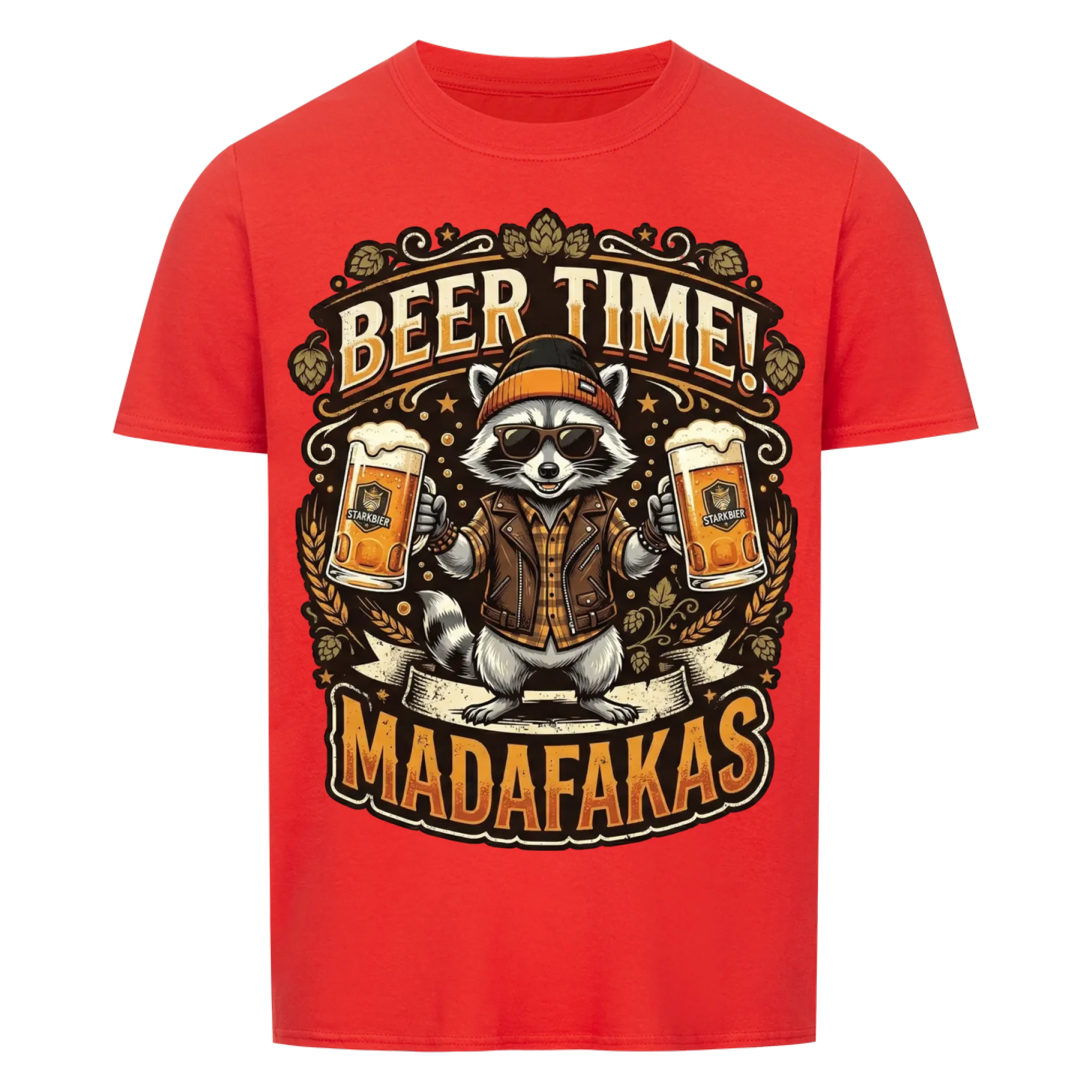 Beer Time Waschbär - Shirt