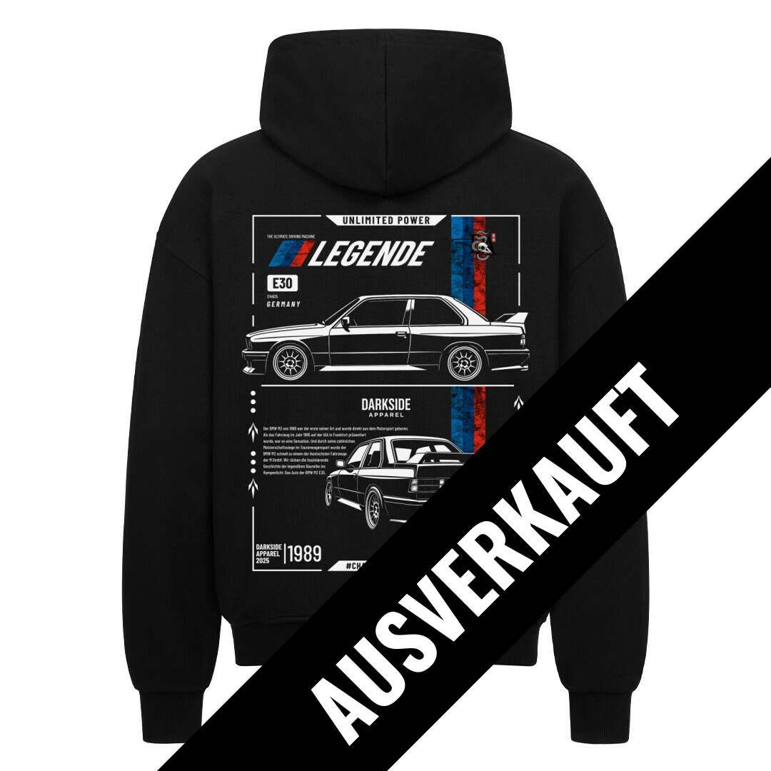 M3 E30 "LEGENDE" Oversized Zipper Hoodie