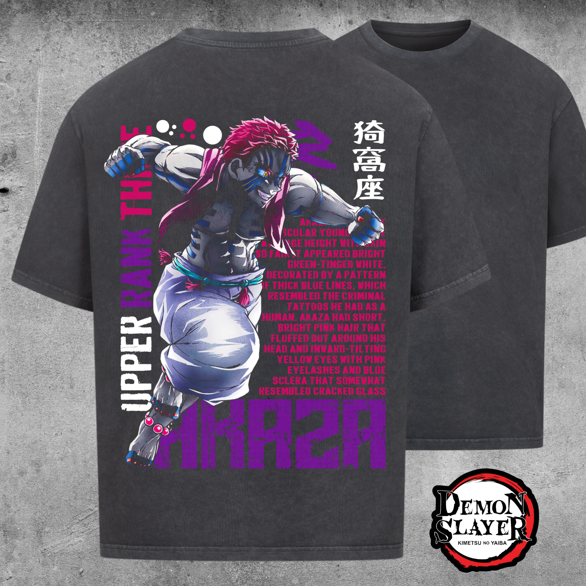 Akaza Upper Rank Demon Edition - Oversized Shirt