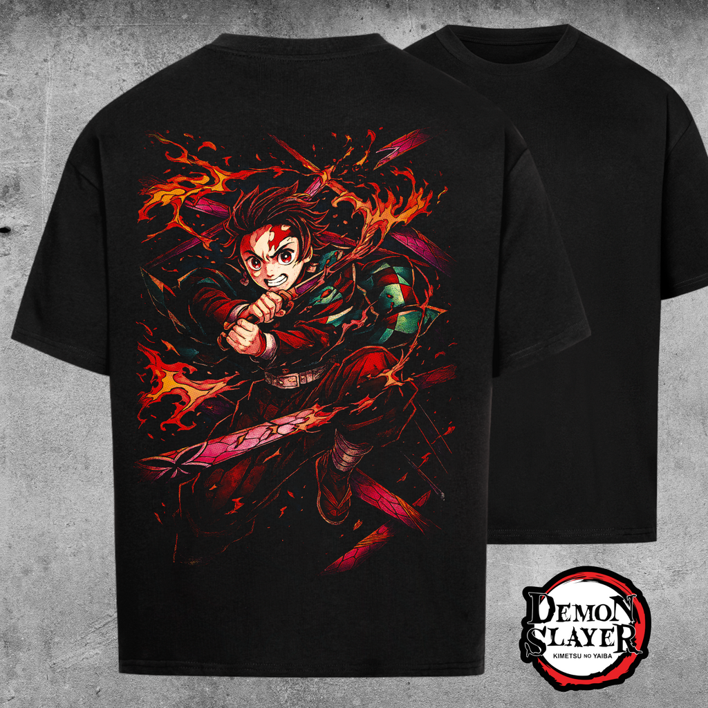 Tanjiro Kamado Flame Cut Edition - Oversized Shirt