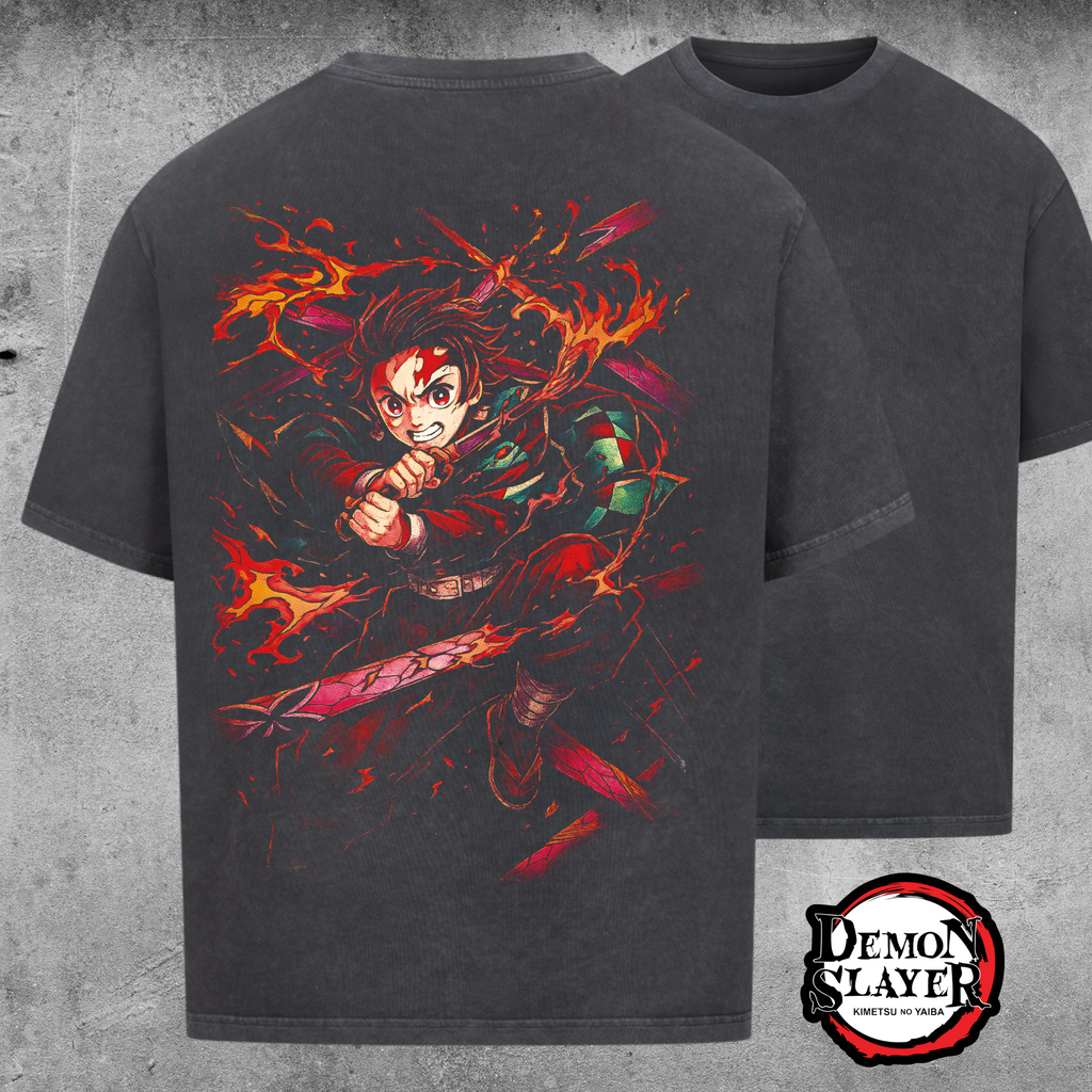 Tanjiro Kamado Flame Cut Edition - Oversized Shirt
