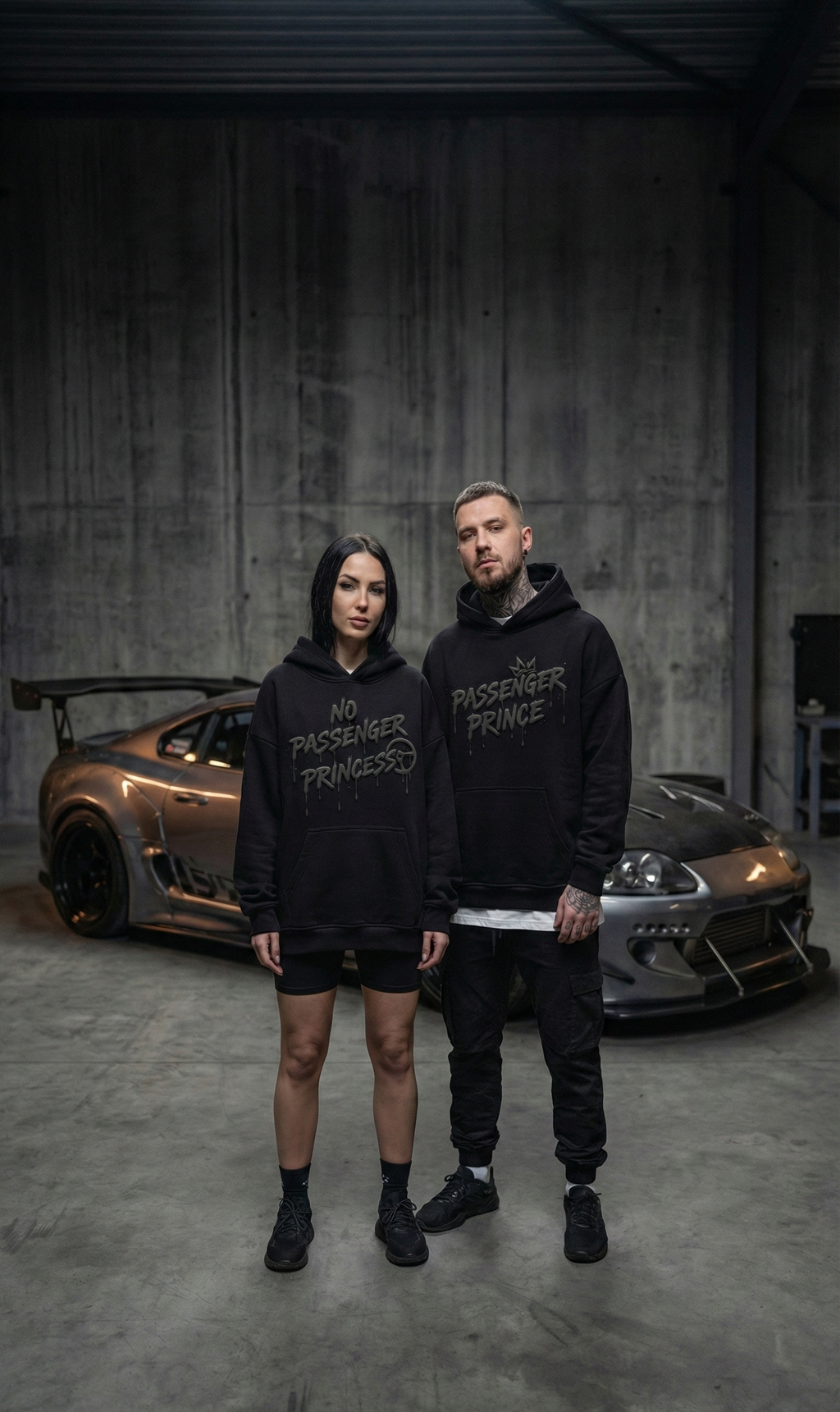 The "Passenger Prince" Heavyweight Hoodie – Darkside Black & Vintage Cream Edition