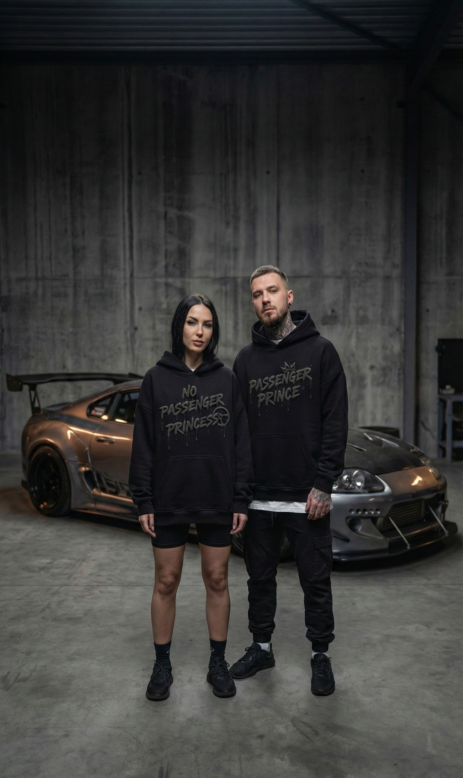 The "No Passenger Princess" Heavyweight Hoodie – Darkside Black & Vintage Cream Edition