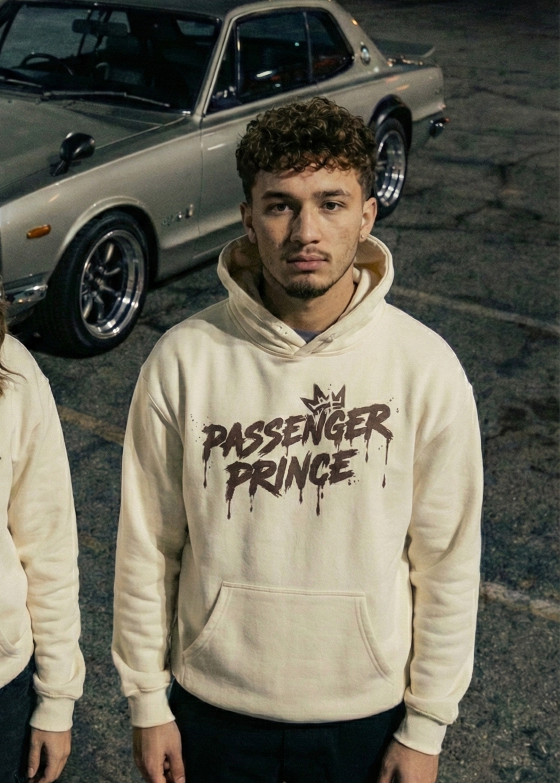 The "Passenger Prince" Heavyweight Hoodie – Darkside Black & Vintage Cream Edition