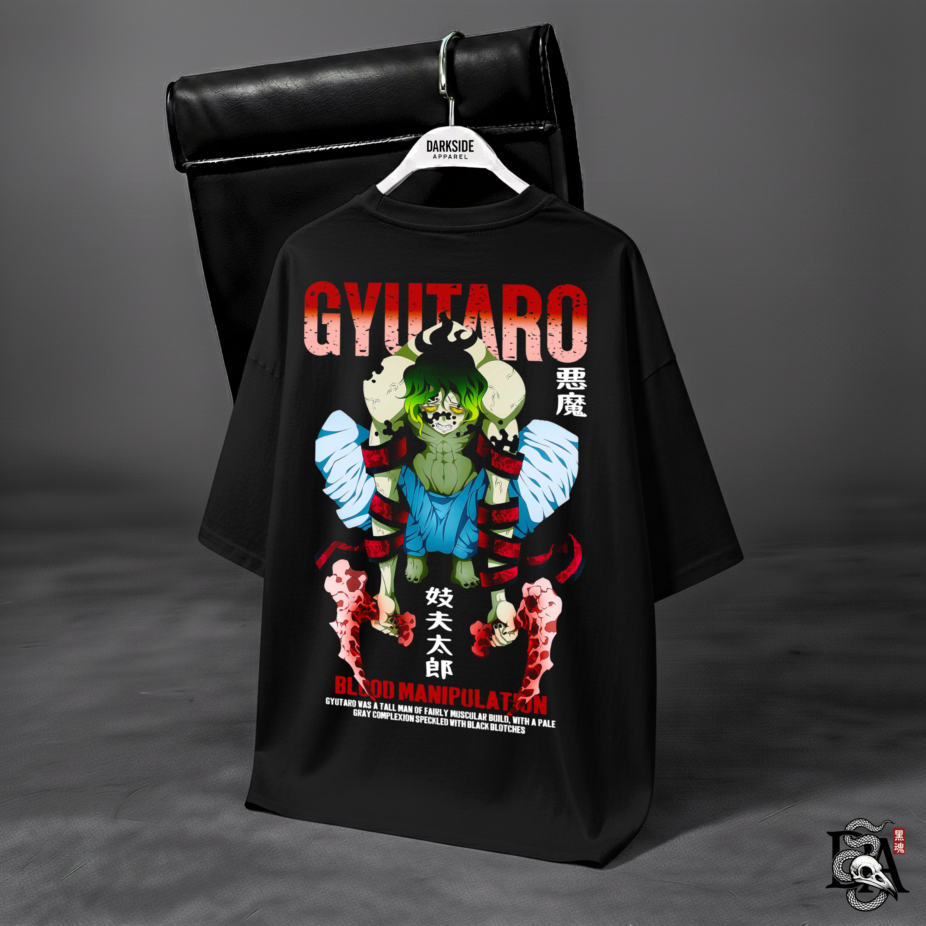 Gyutaro Blood Manipulation Tee – Upper Moon Demon - Oversized Shirt