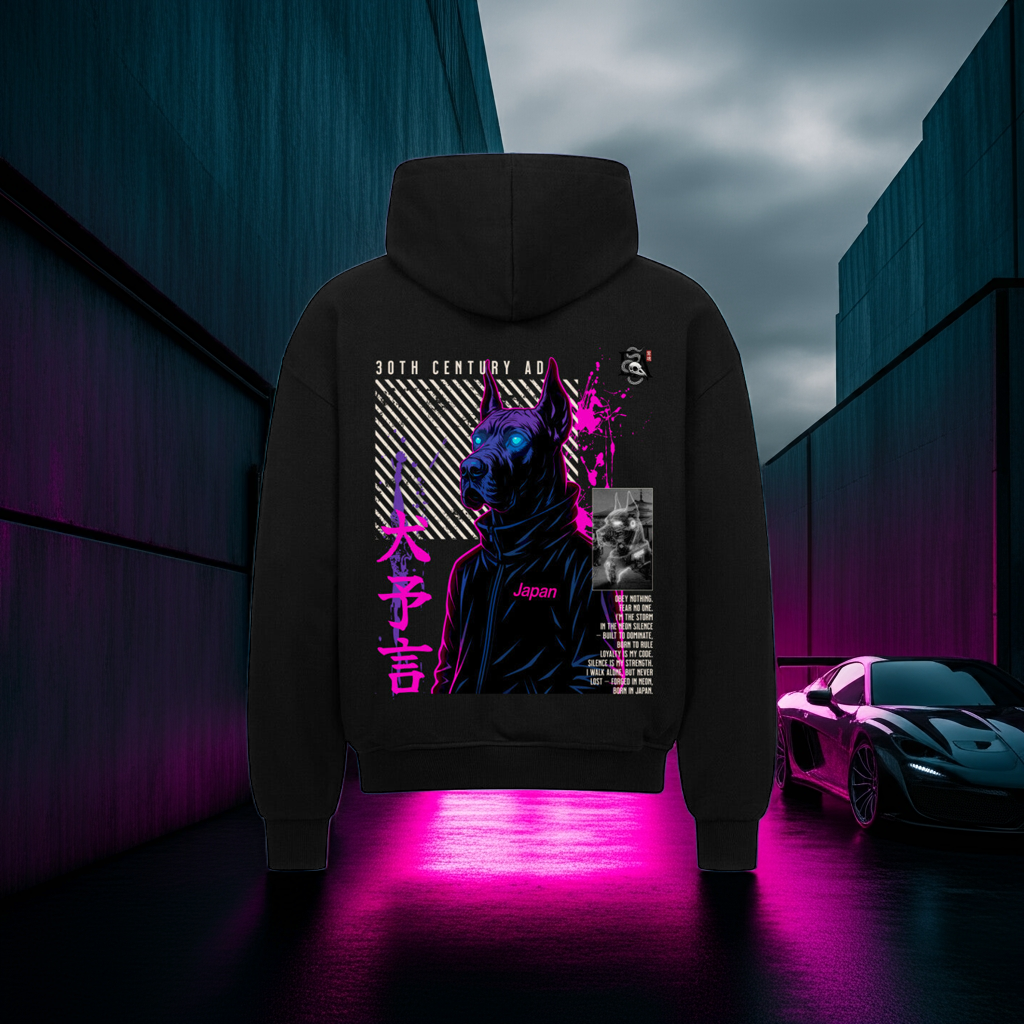 Heavy Zip Hoodie - 30th Century A.D. – THE DOGS PROPHECY (430 GSM)