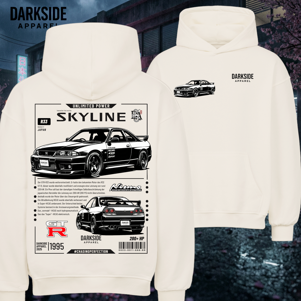 Skyline R33 Edition - Premium Oversized Hoodie