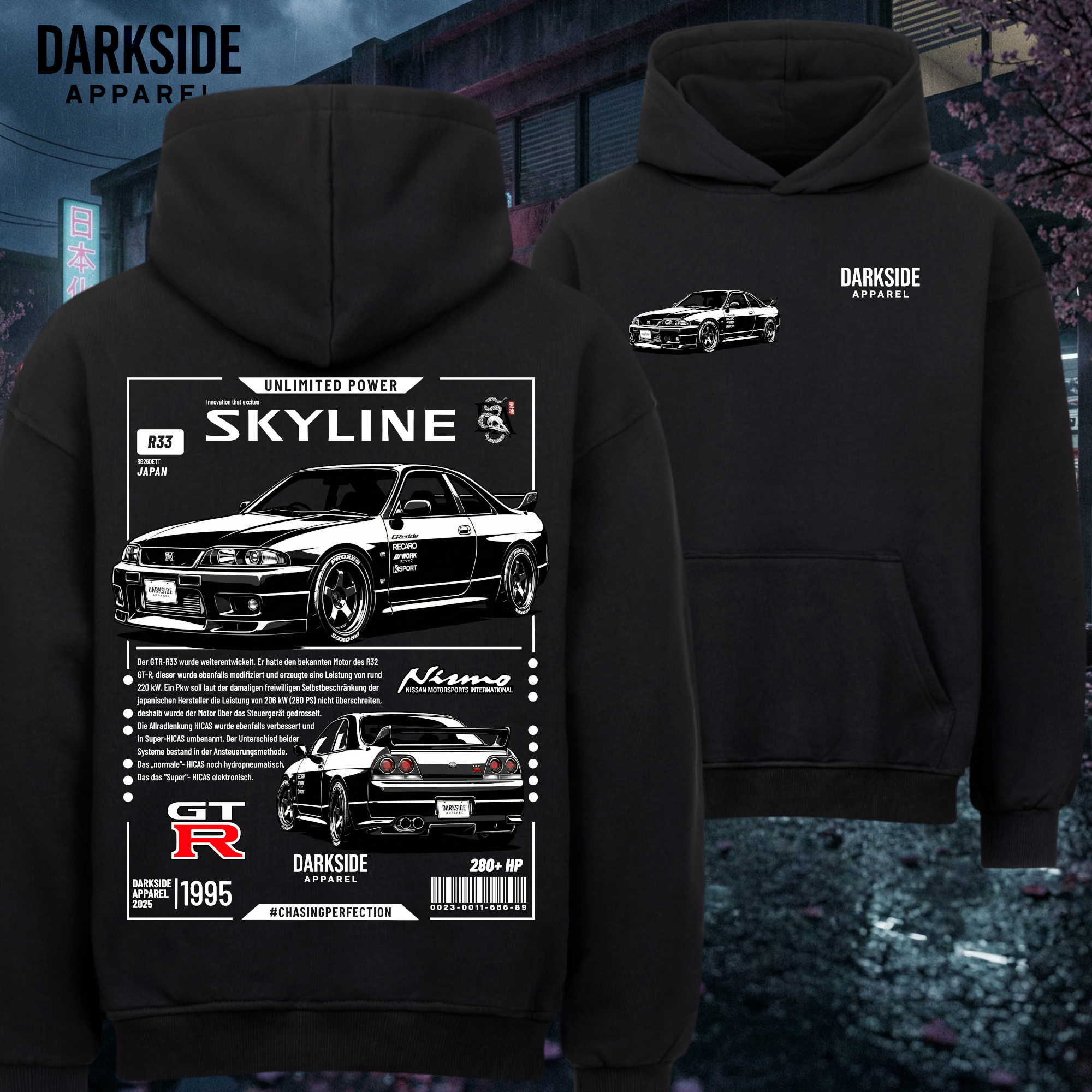 Skyline R33 Edition - Premium Oversized Hoodie