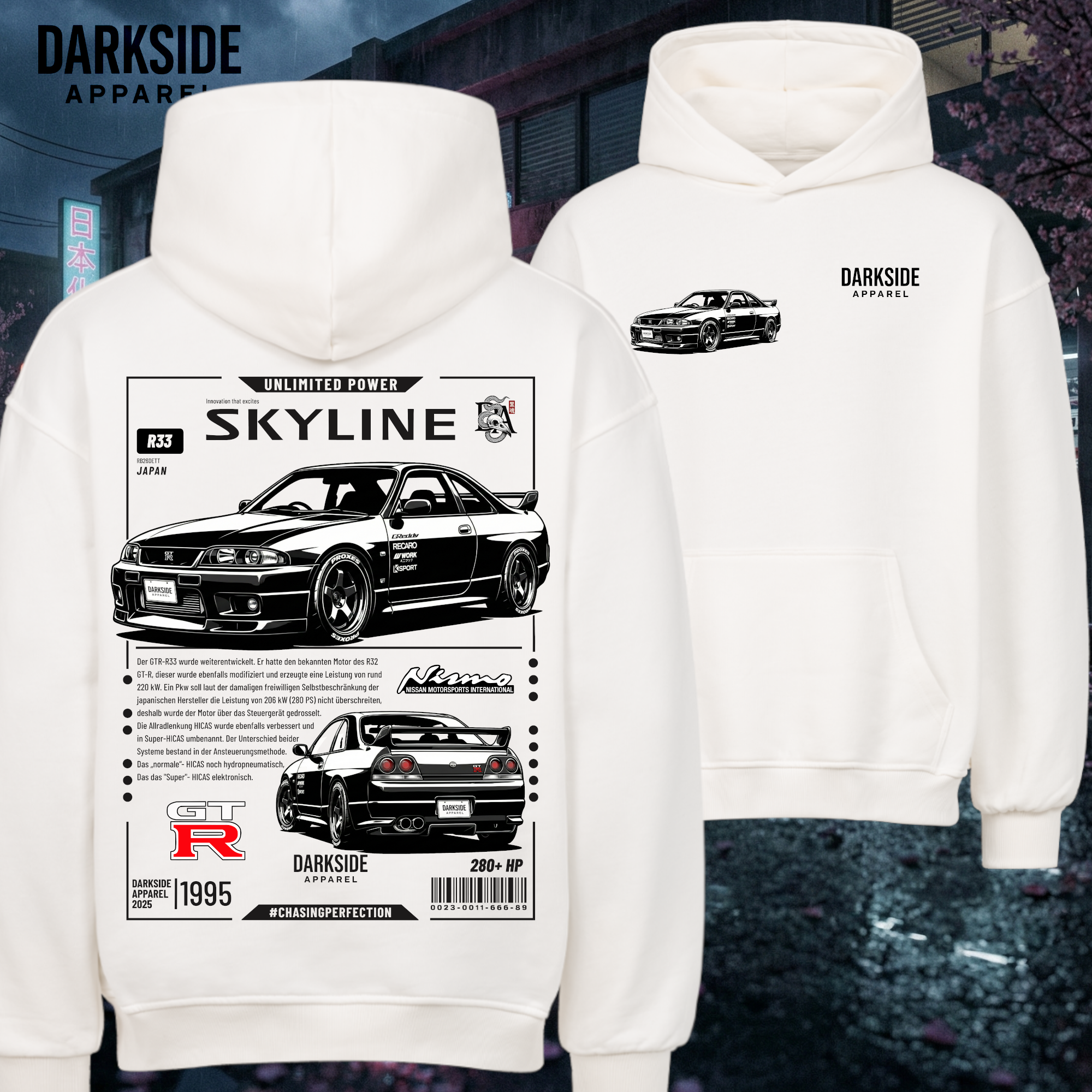 Skyline R33 Edition - Premium Oversized Hoodie