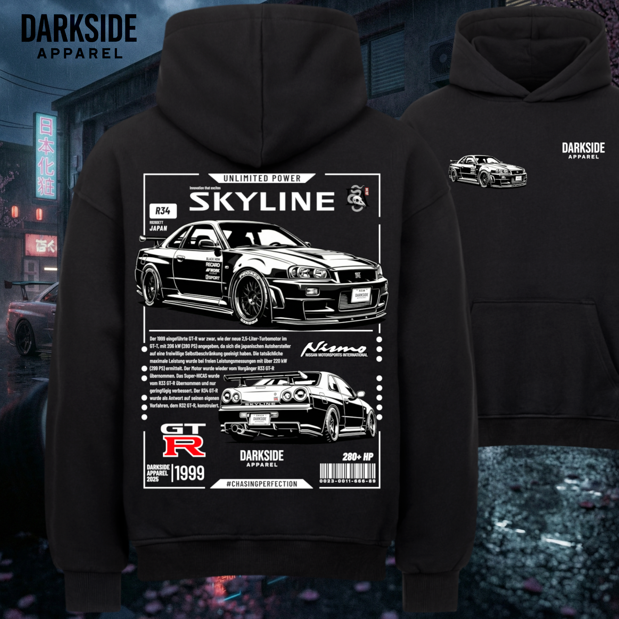 Skyline R34 Edition - Premium Oversized Hoodie