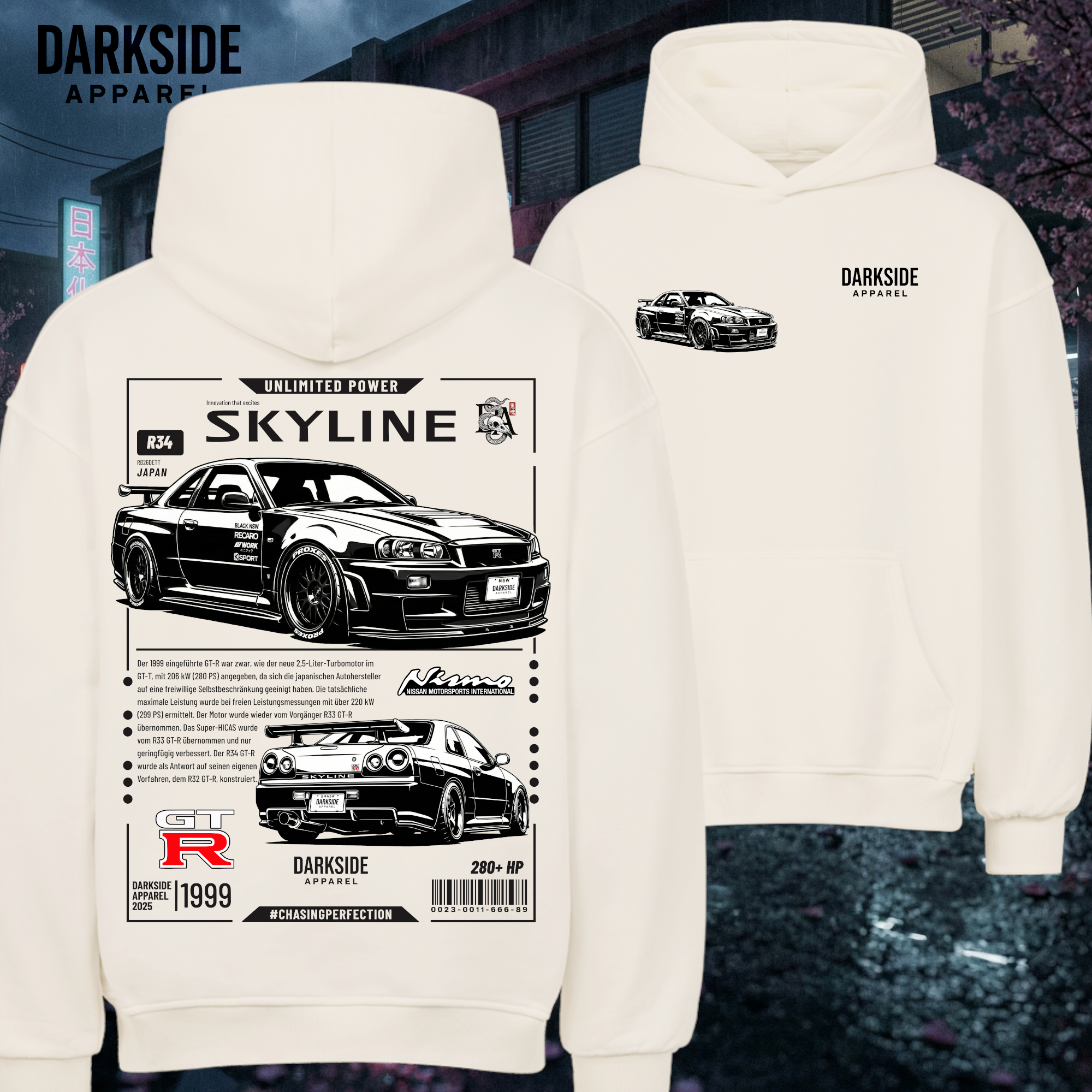Skyline R34 Edition - Premium Oversized Hoodie