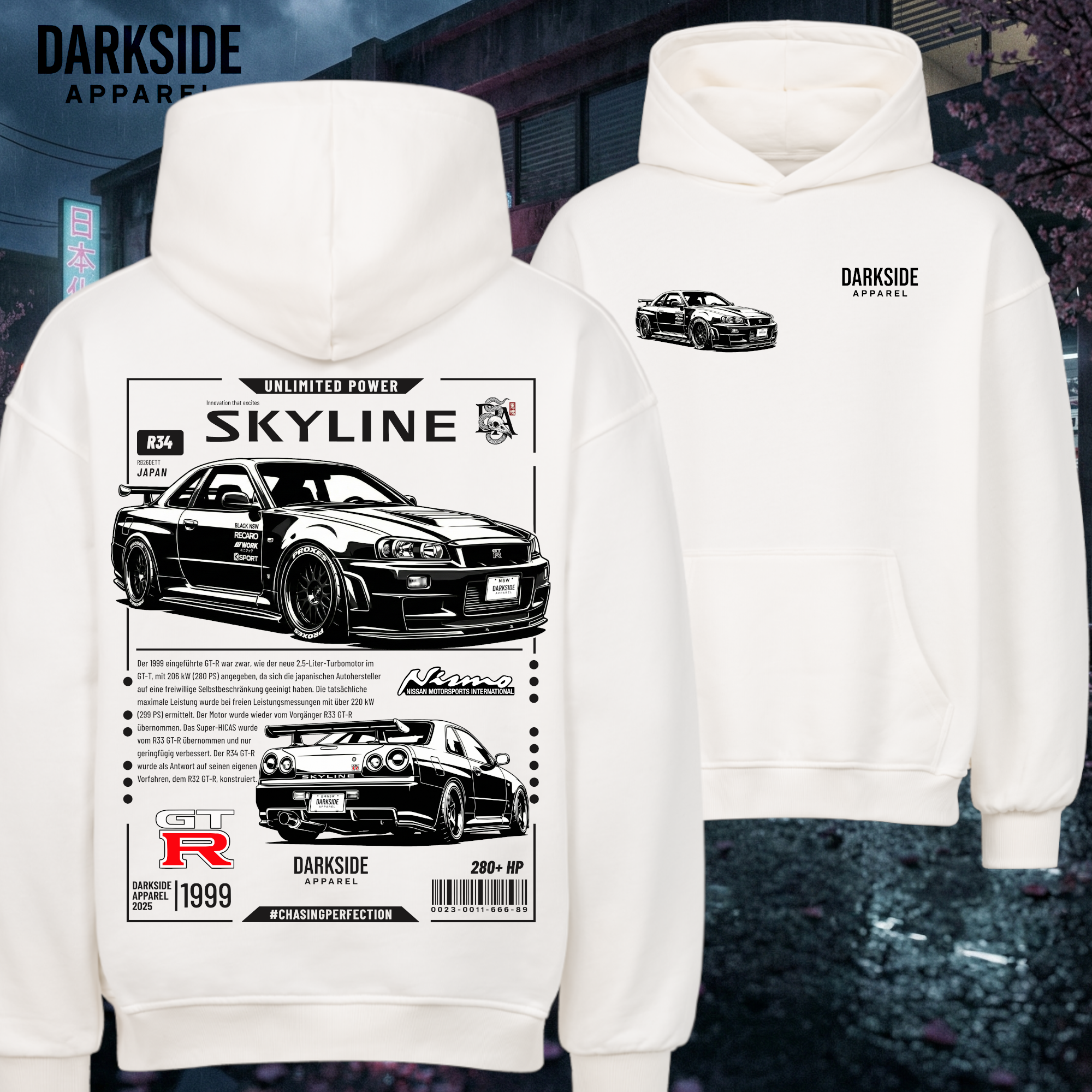Skyline R34 Edition - Premium Oversized Hoodie