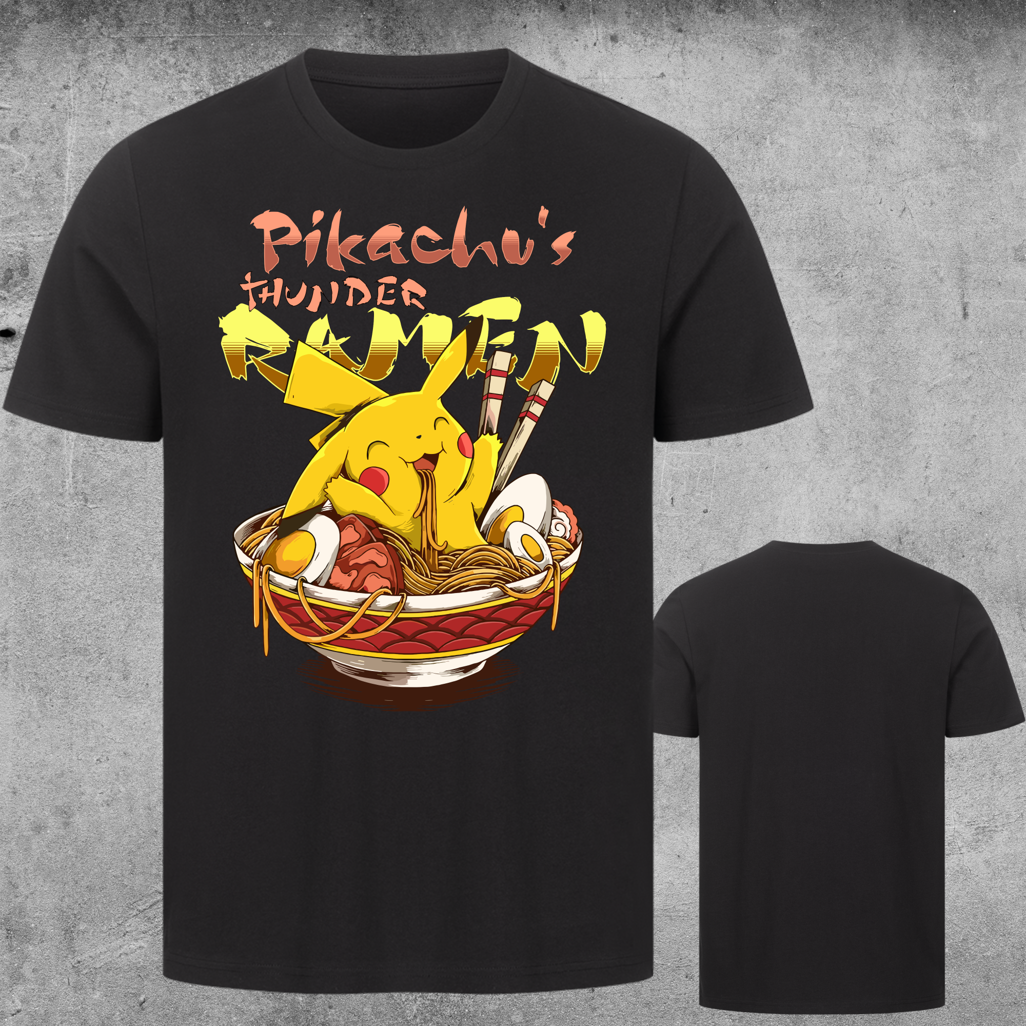 Pikachu Thunder Ramen – Fan-Design T-Shirt