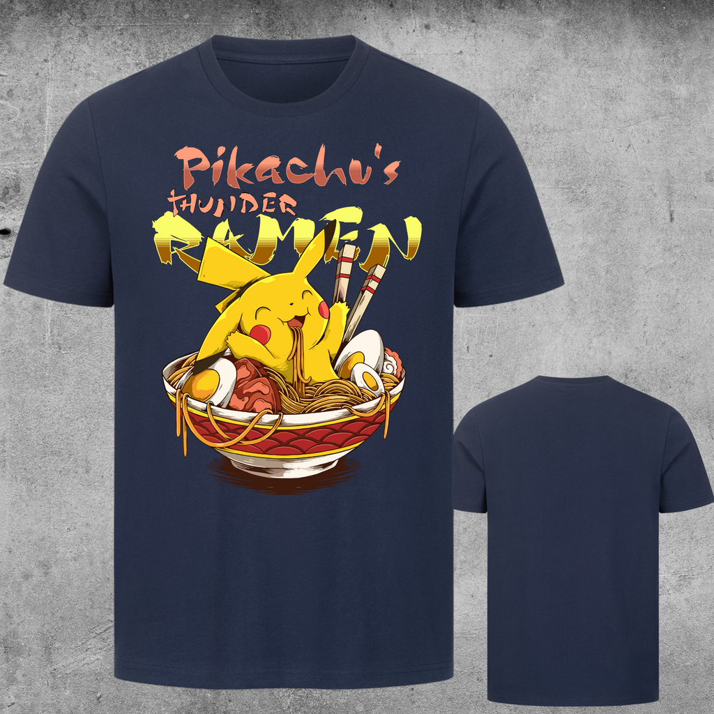 Pikachu Thunder Ramen – Fan-Design T-Shirt