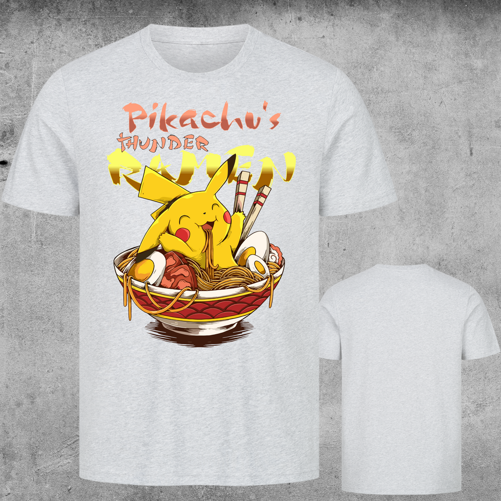 Pikachu Thunder Ramen – Fan-Design T-Shirt