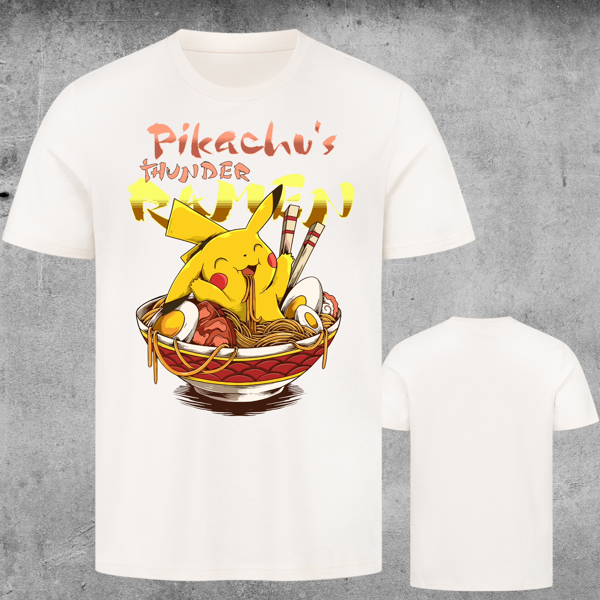 Pikachu Thunder Ramen – Fan-Design T-Shirt