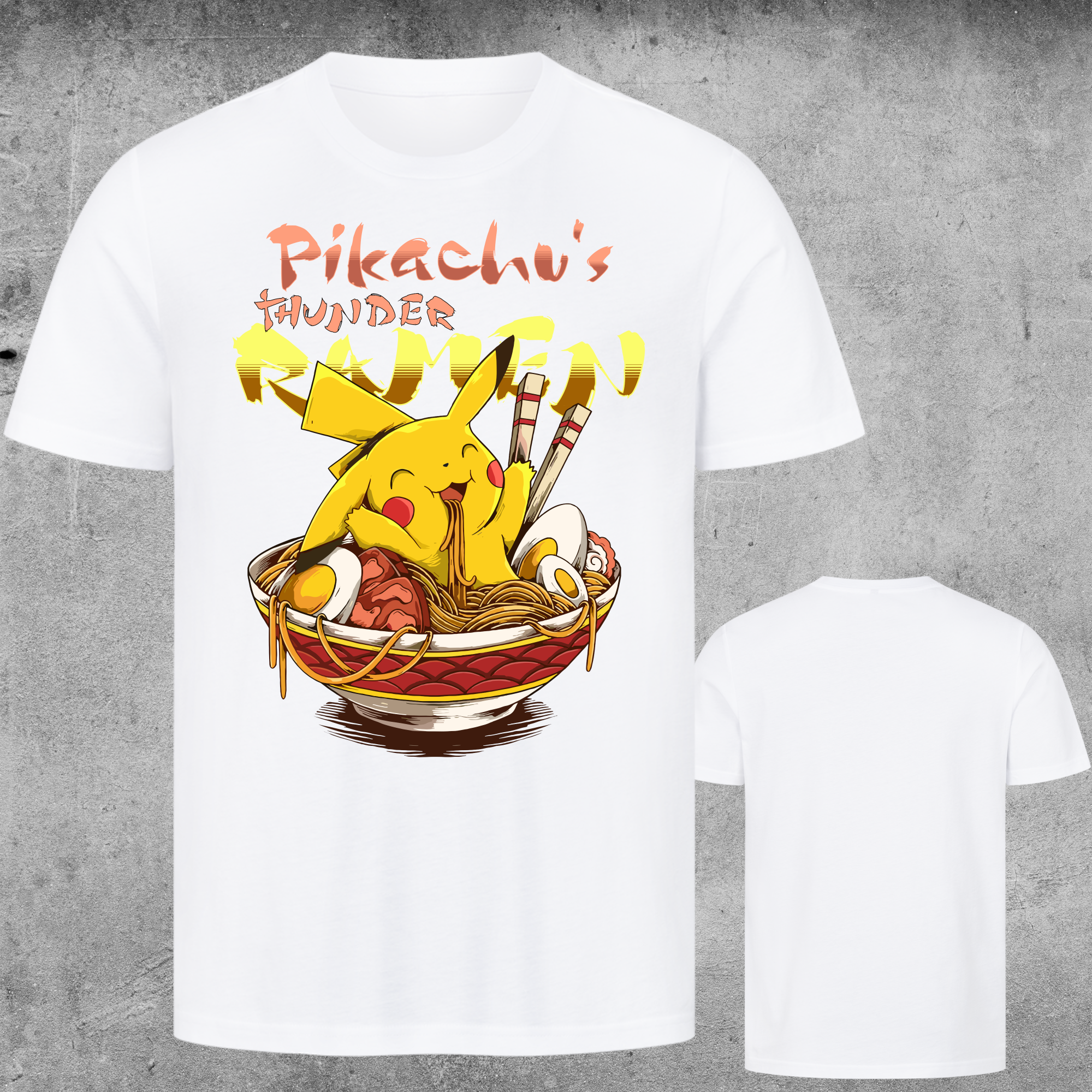 Pikachu Thunder Ramen – Fan-Design T-Shirt