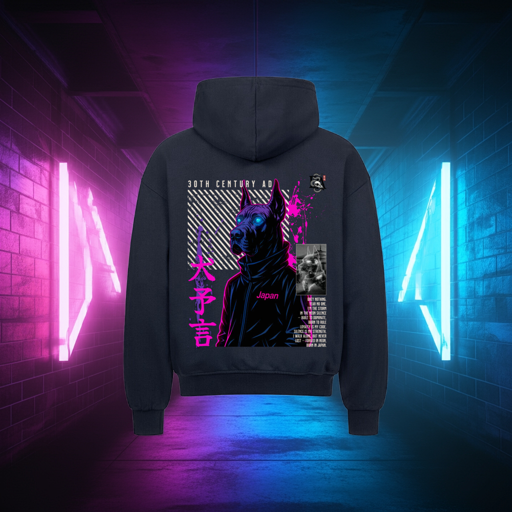 Heavy Zip Hoodie - 30th Century A.D. – THE DOGS PROPHECY (430 GSM)