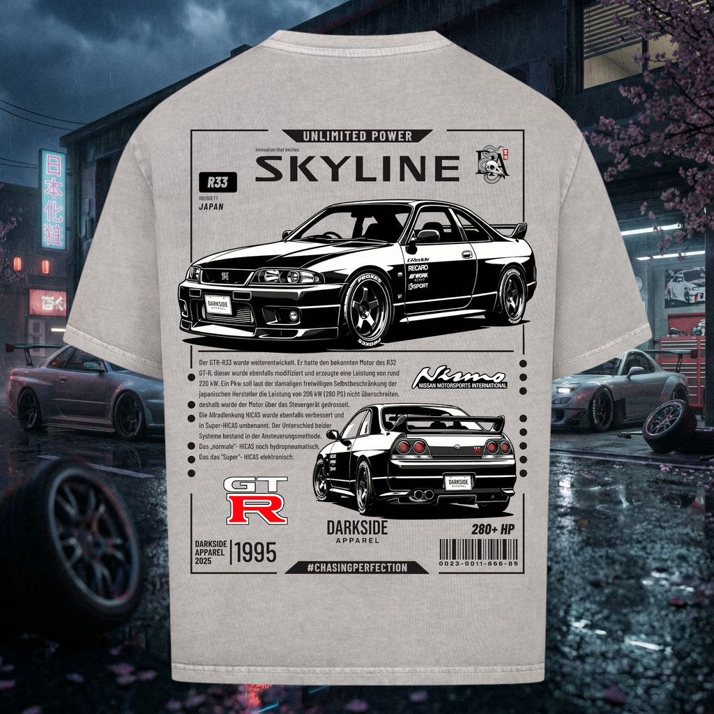 Skyline R33 Edition - Premium Oversized Shirt
