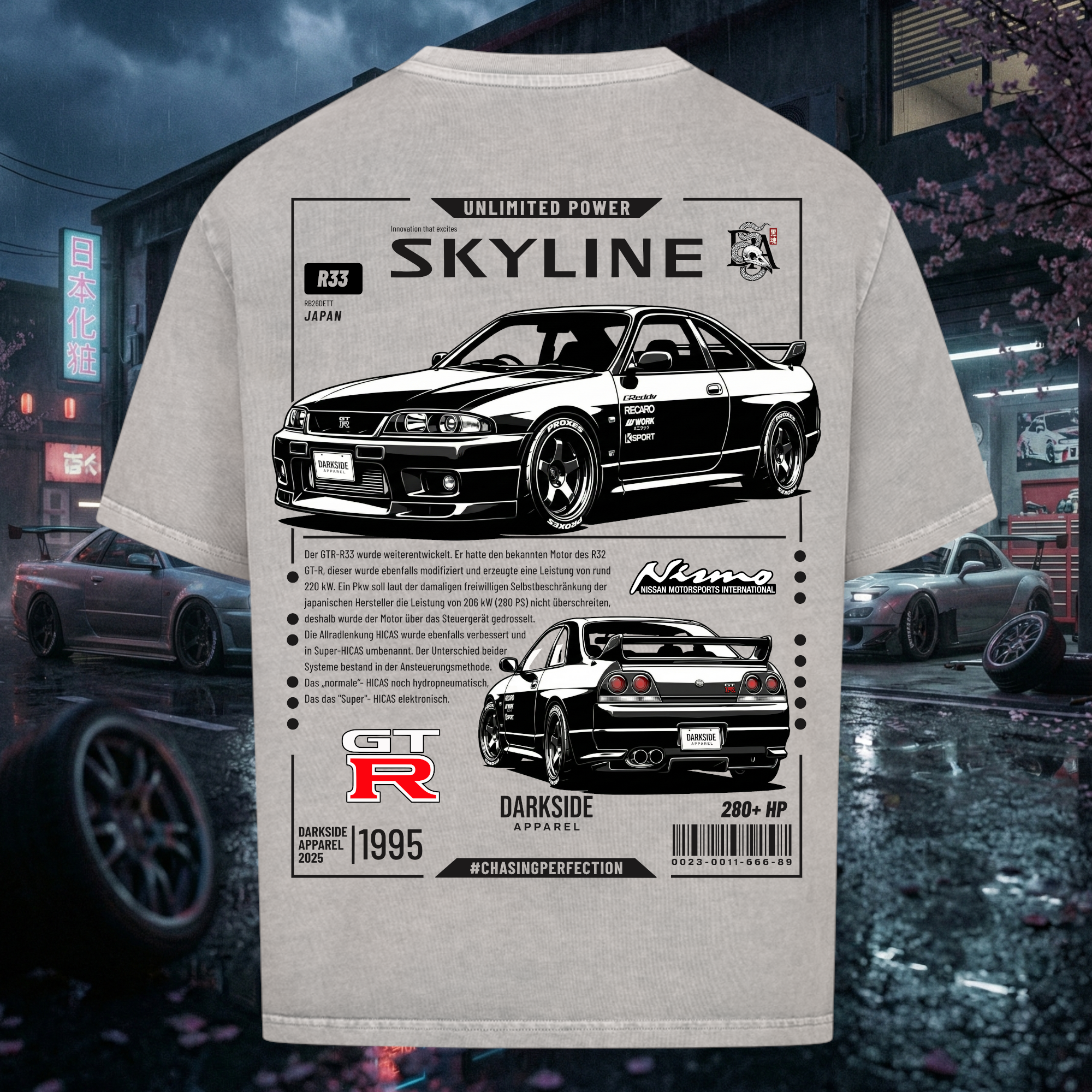 Skyline R33 Edition - Premium Oversized Shirt