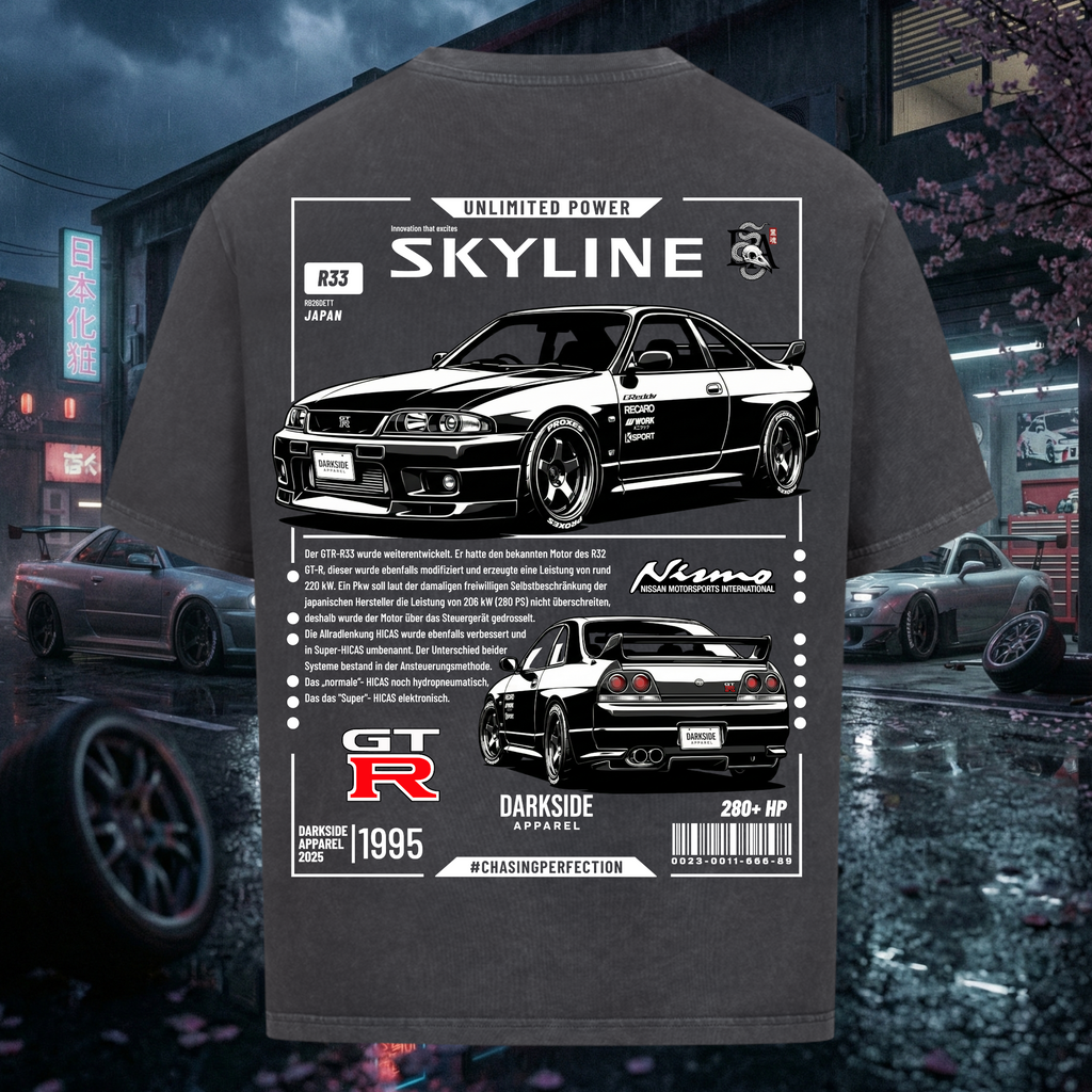 Skyline R33 Edition - Premium Oversized Shirt