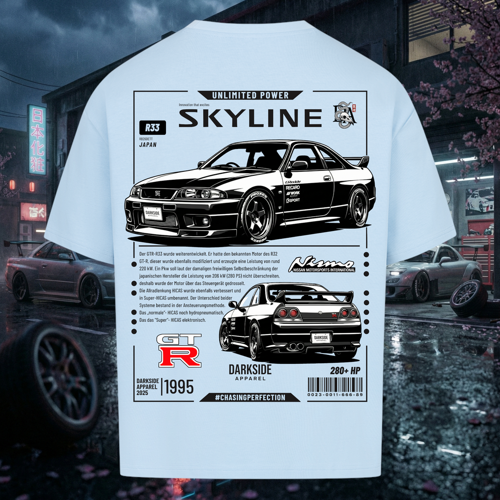 Skyline R33 Edition - Premium Oversized Shirt