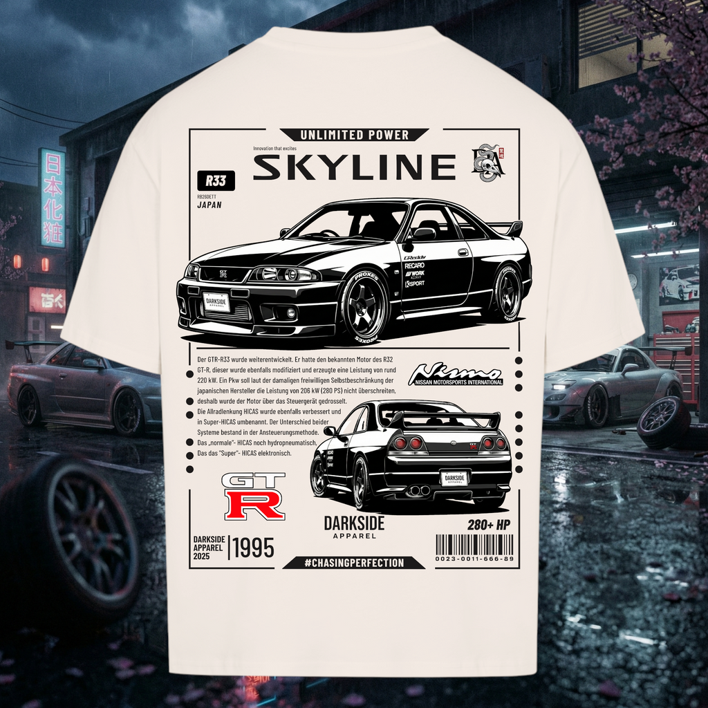 Skyline R33 Edition - Premium Oversized Shirt