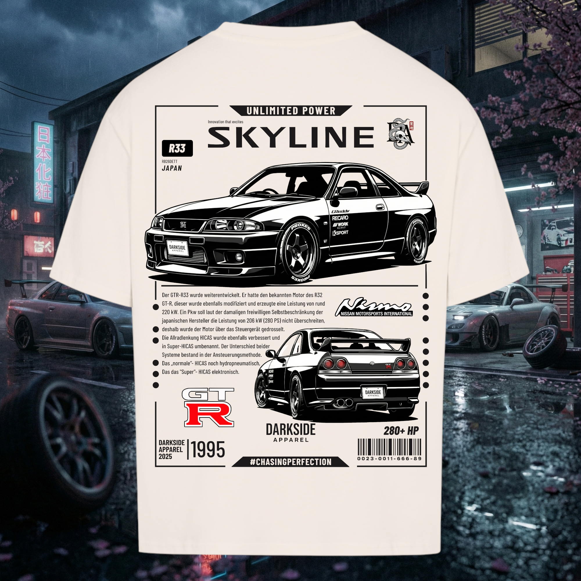 Skyline R33 Edition - Premium Oversized Shirt