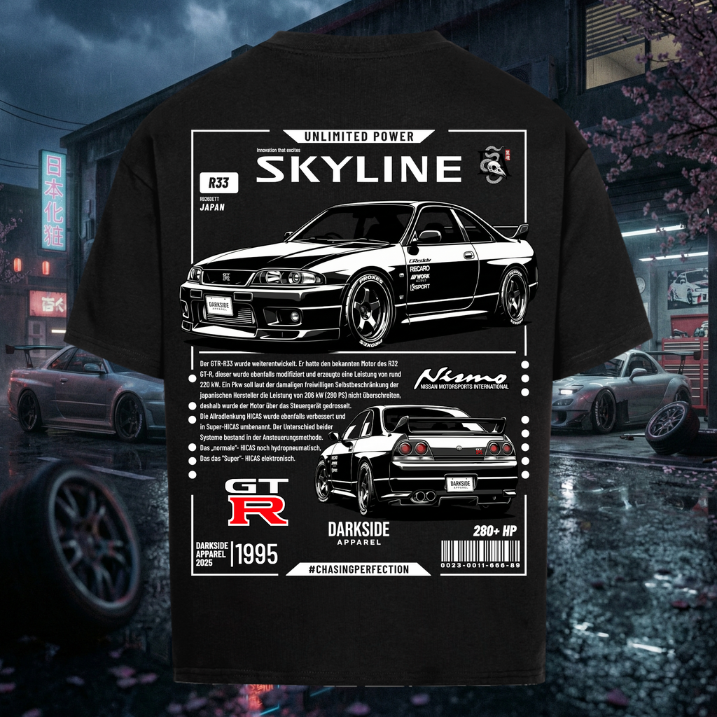 Skyline R33 Edition - Premium Oversized Shirt