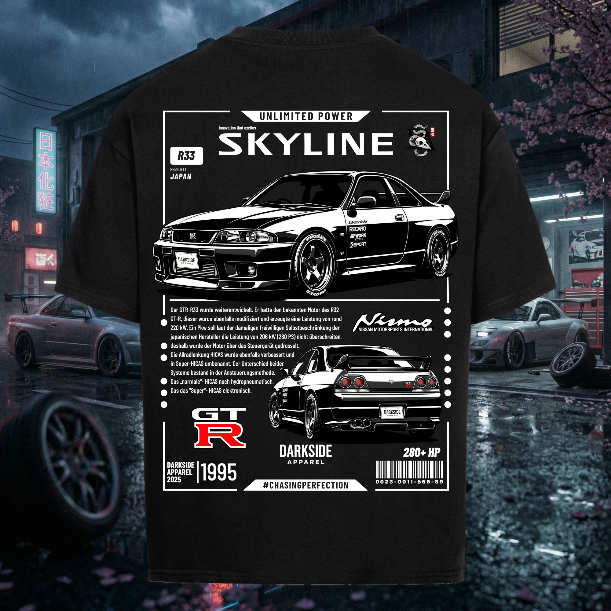 Skyline R33 Edition - Premium Oversized Shirt