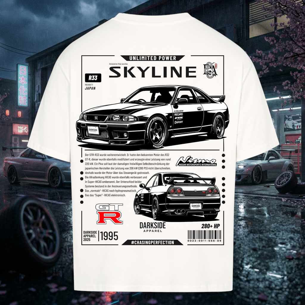 Skyline R33 Edition - Premium Oversized Shirt