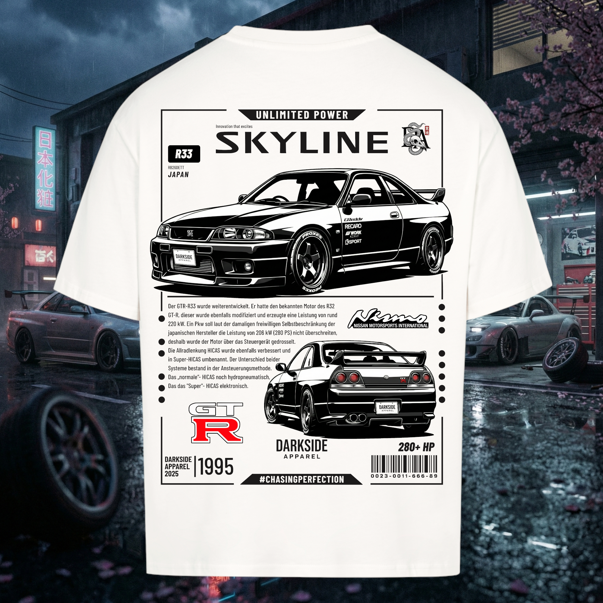 Skyline R33 Edition - Premium Oversized Shirt