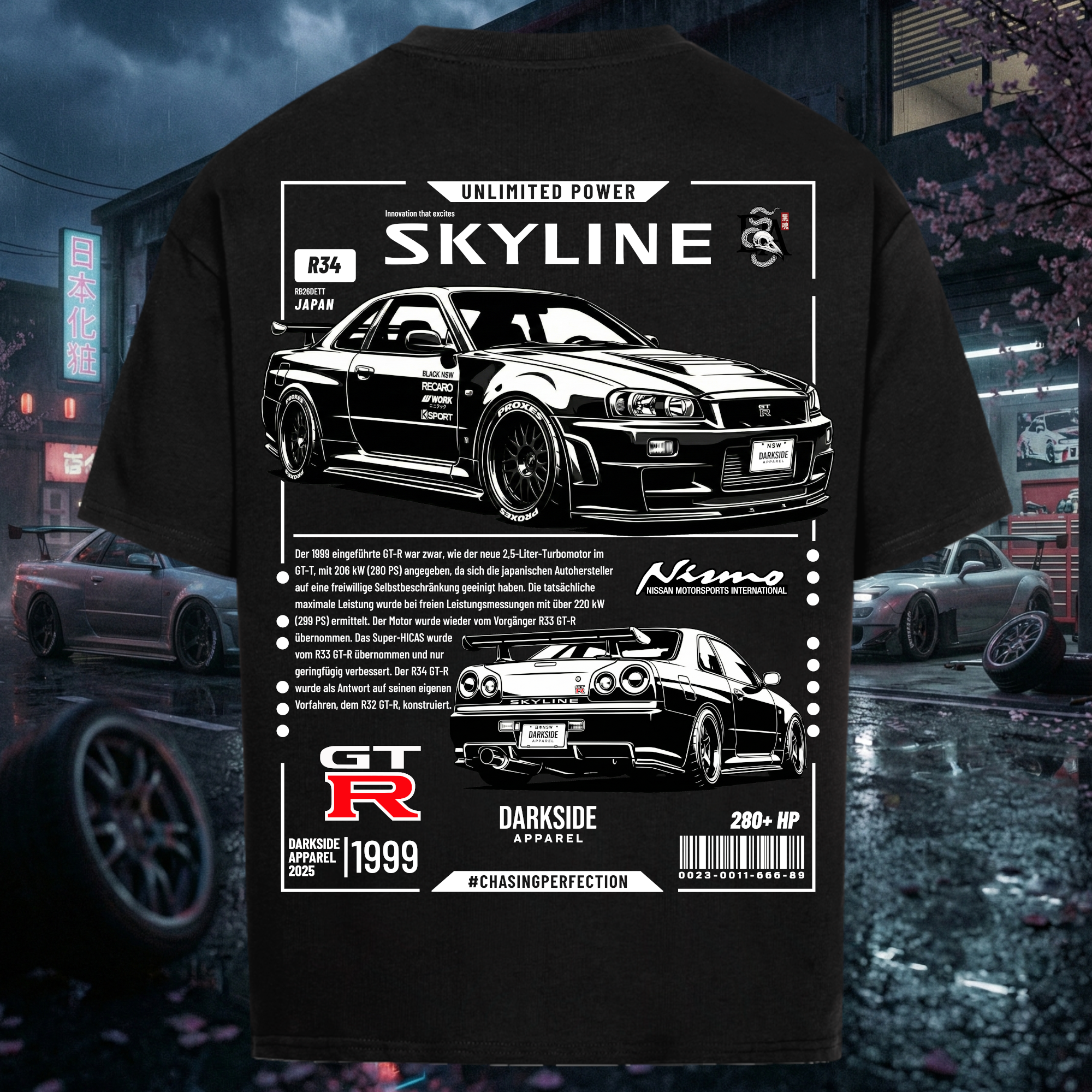 Skyline R34 Edition - Premium Oversized Shirt