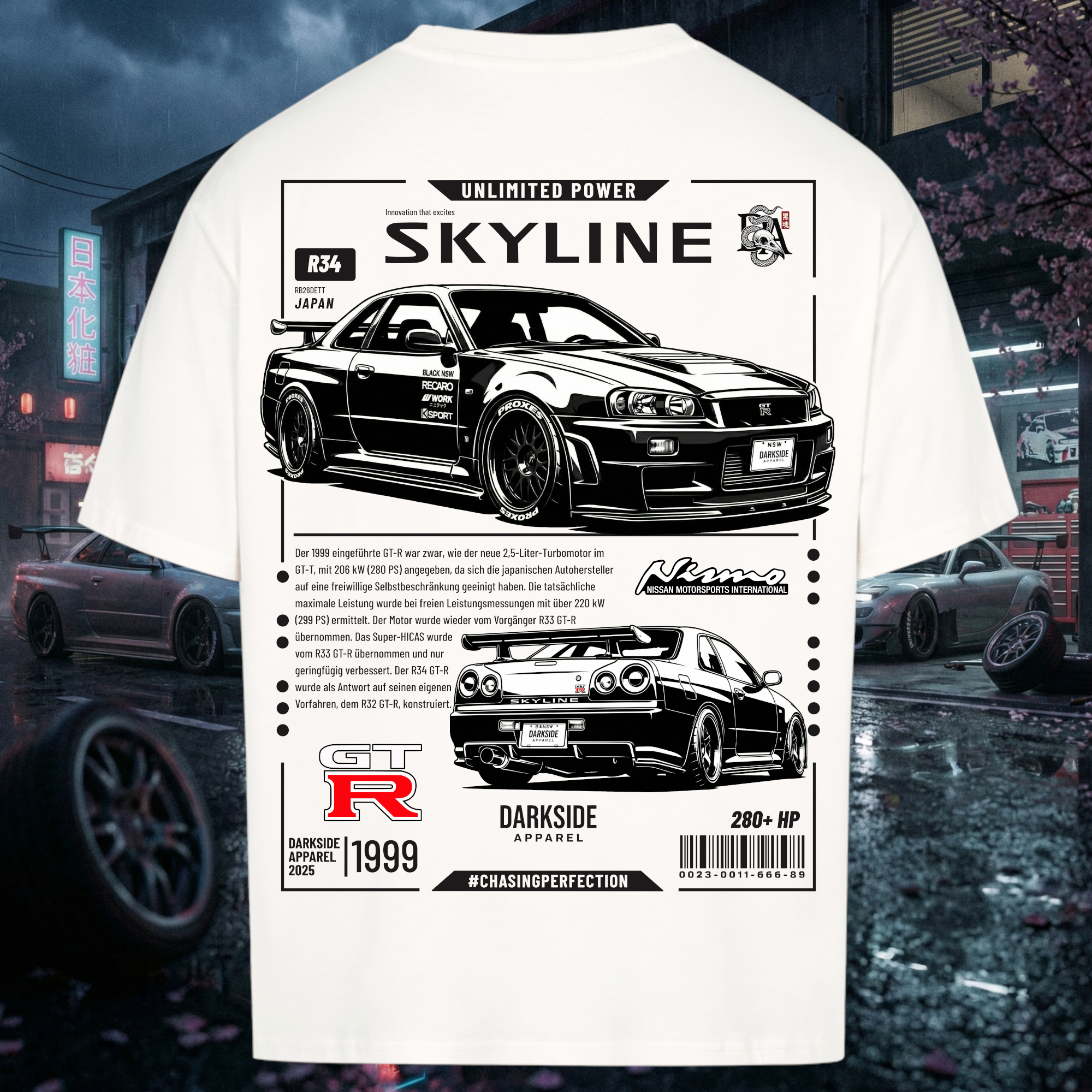 Skyline R34 Edition - Premium Oversized Shirt