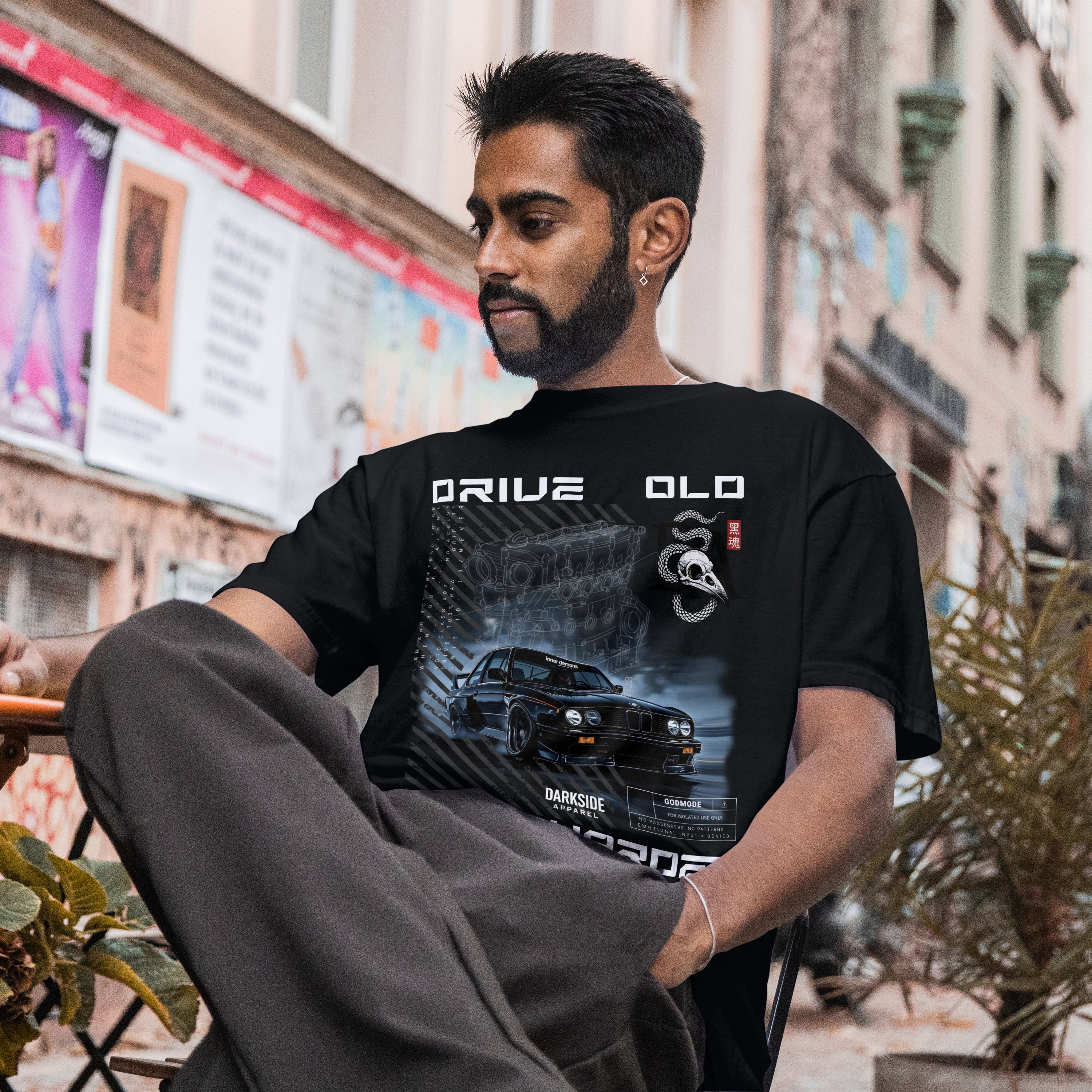 Drive Old Drift Harder - Oversized T-Shirt (240GSM)