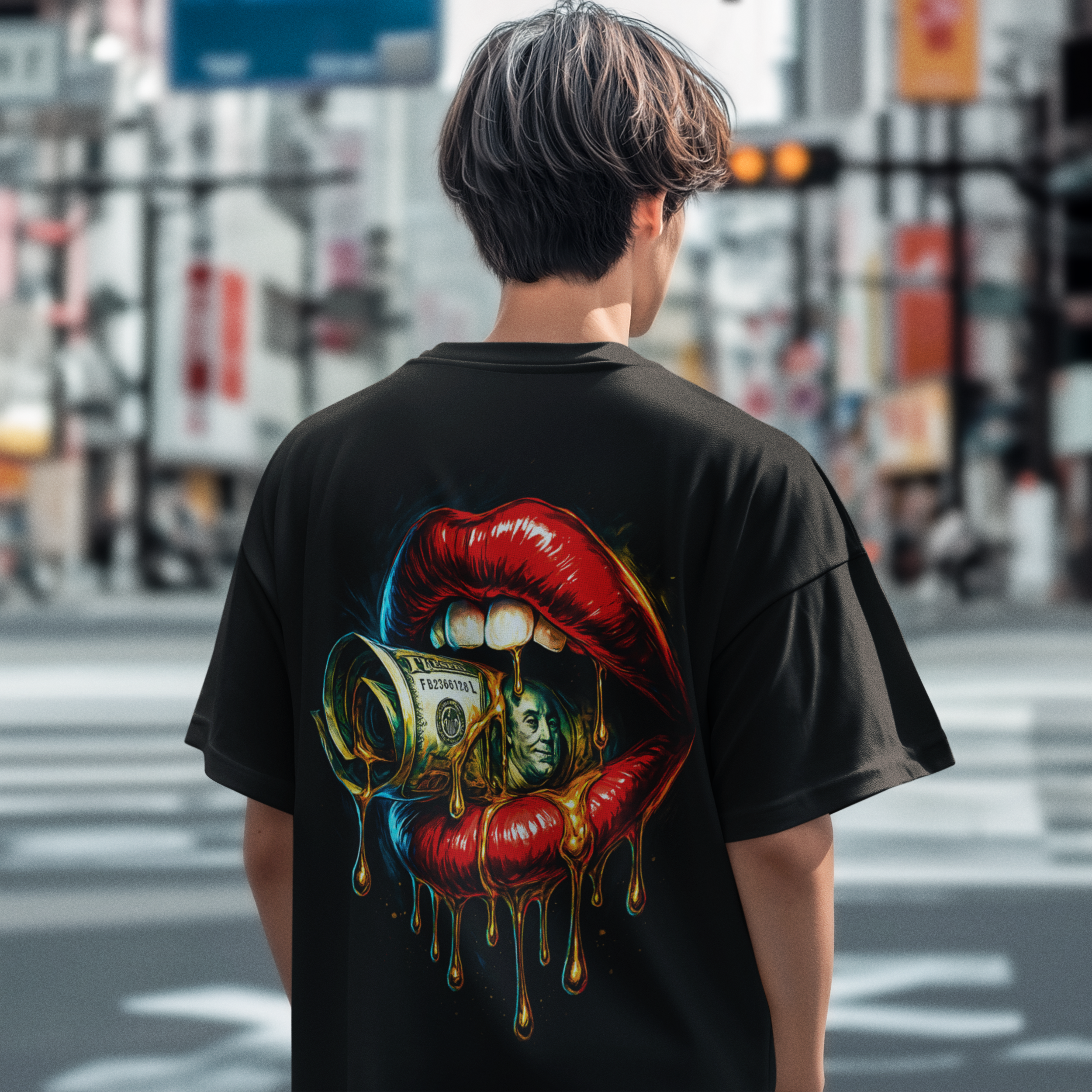 “Money Lips” oversized shirt