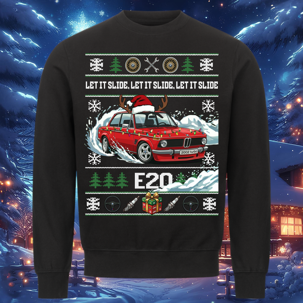 E20 - 2002 Turbo - LET IT SLIDE - Christmas Sweatshirt